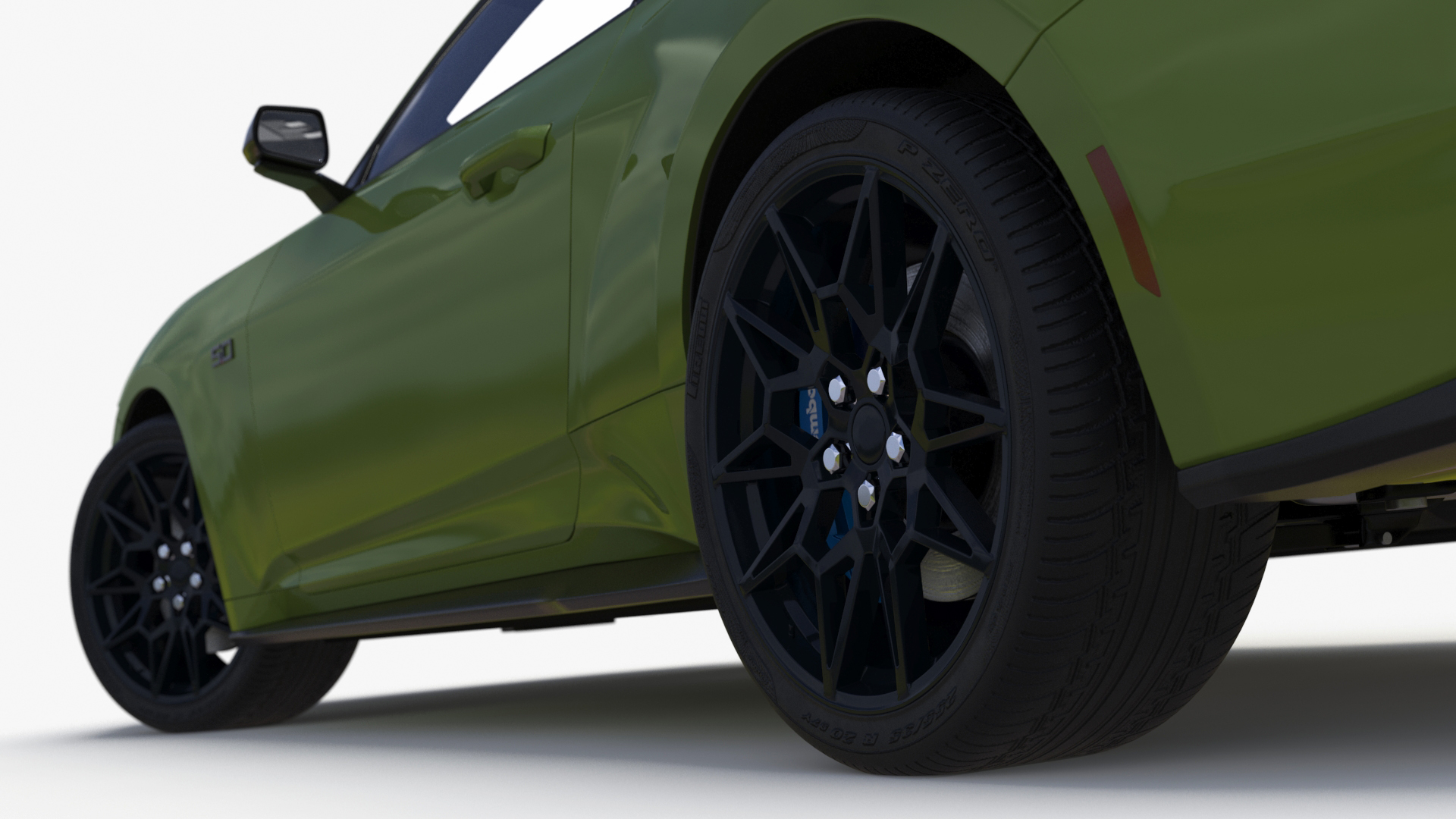 3D model Ford Mustang 2024 Green Rigged