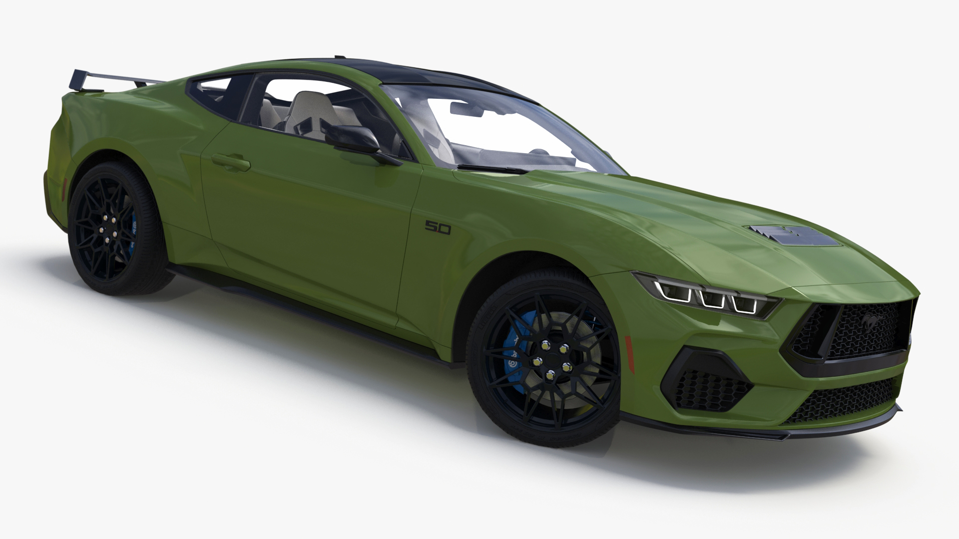 3D model Ford Mustang 2024 Green Rigged