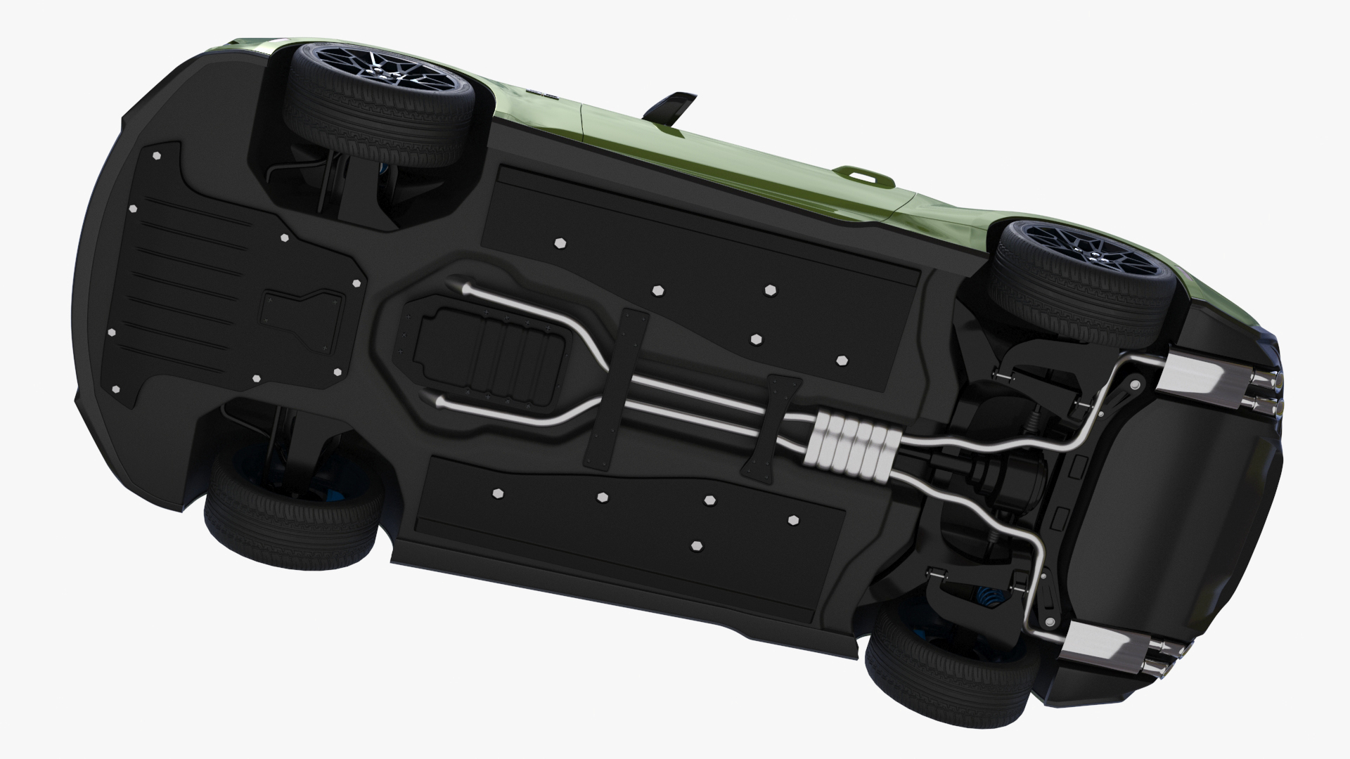 3D model Ford Mustang 2024 Green Rigged