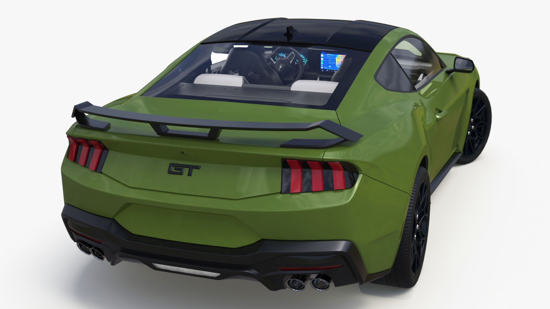 3D model Ford Mustang 2024 Green Rigged