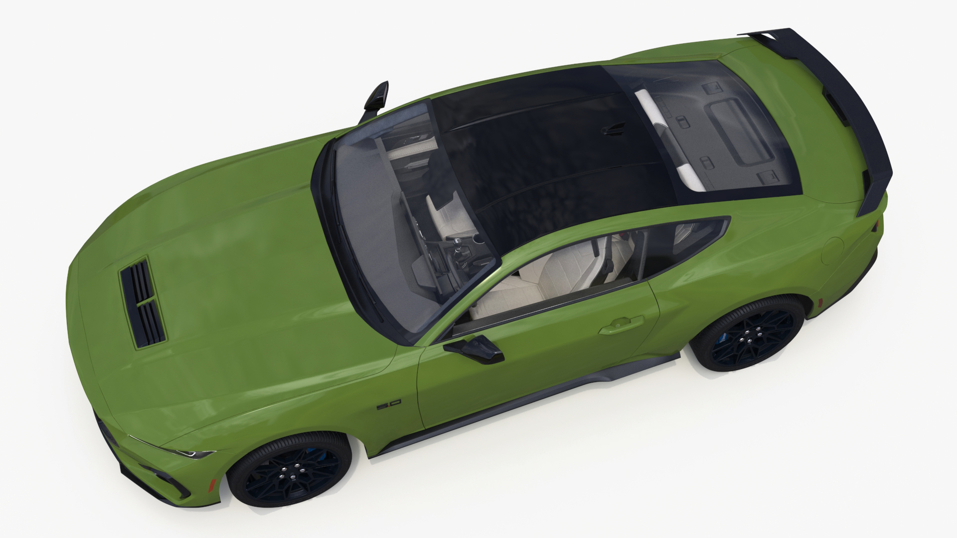 3D model Ford Mustang 2024 Green Rigged