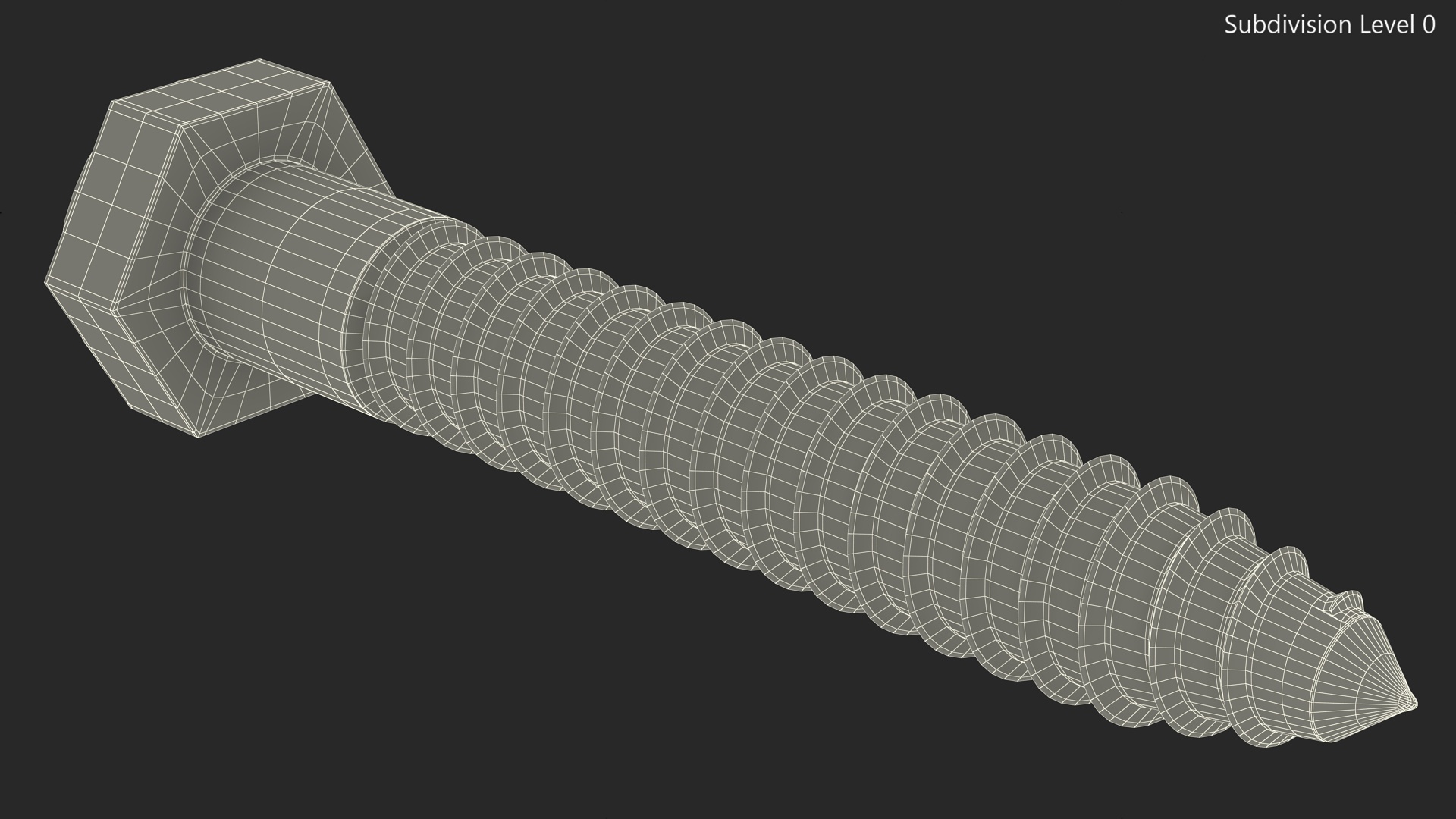 3D Lag Bolt for 3D Print
