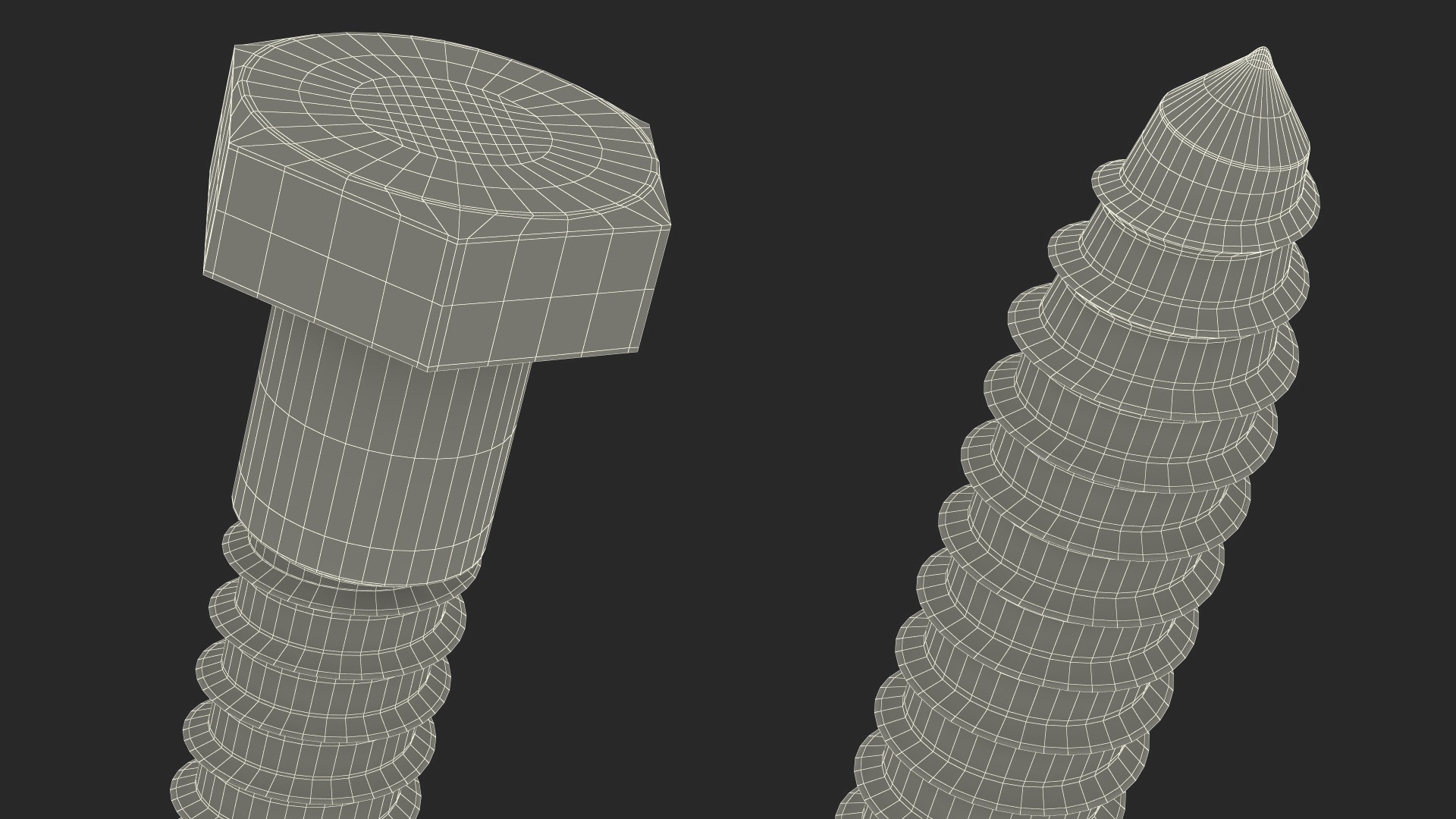 3D Lag Bolt for 3D Print