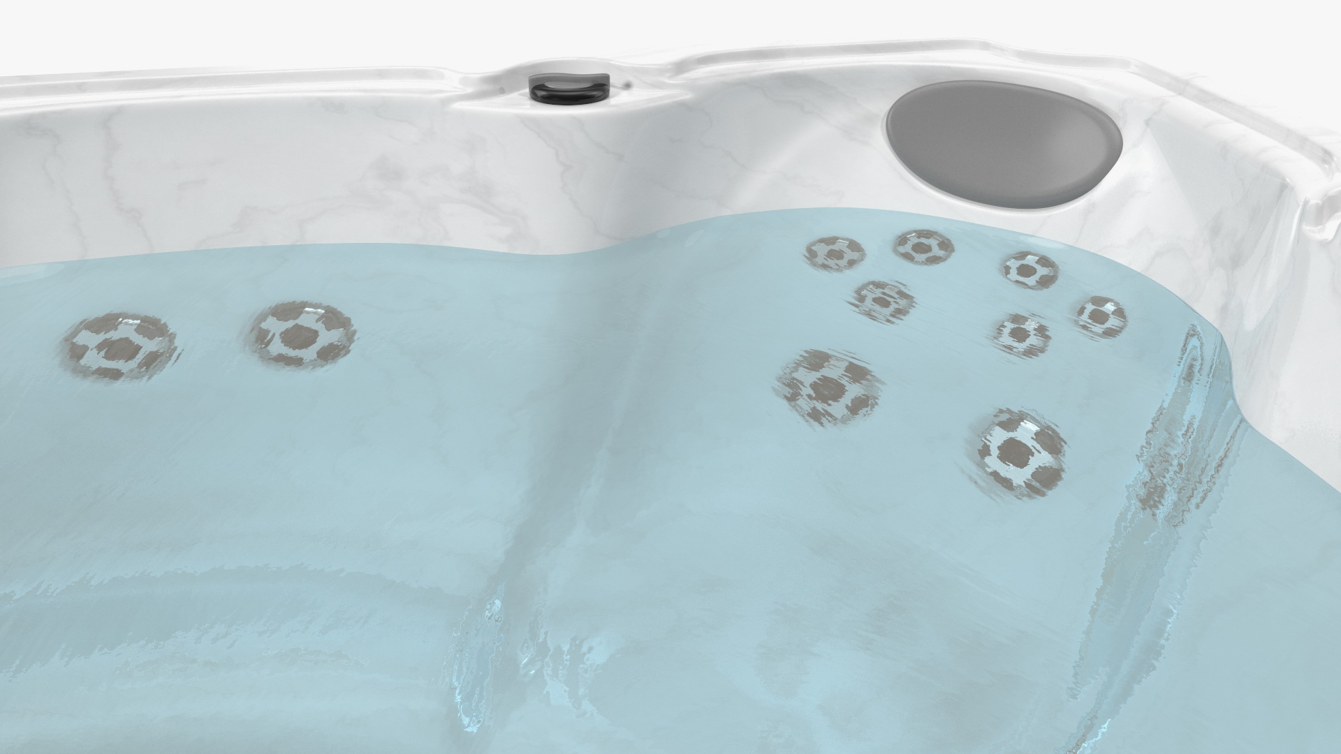 Nude Women in Hot Tub with Water 3D