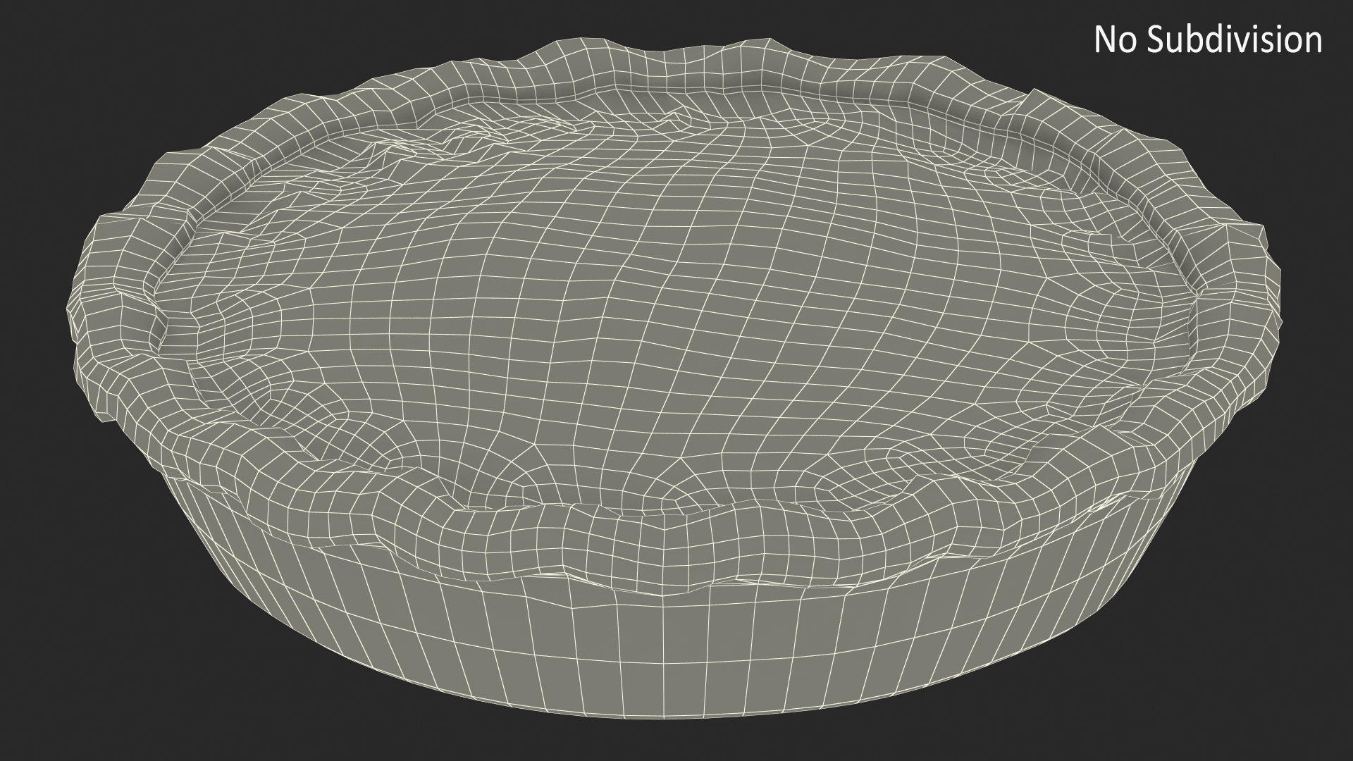 3D Open Face Blueberry Pie model