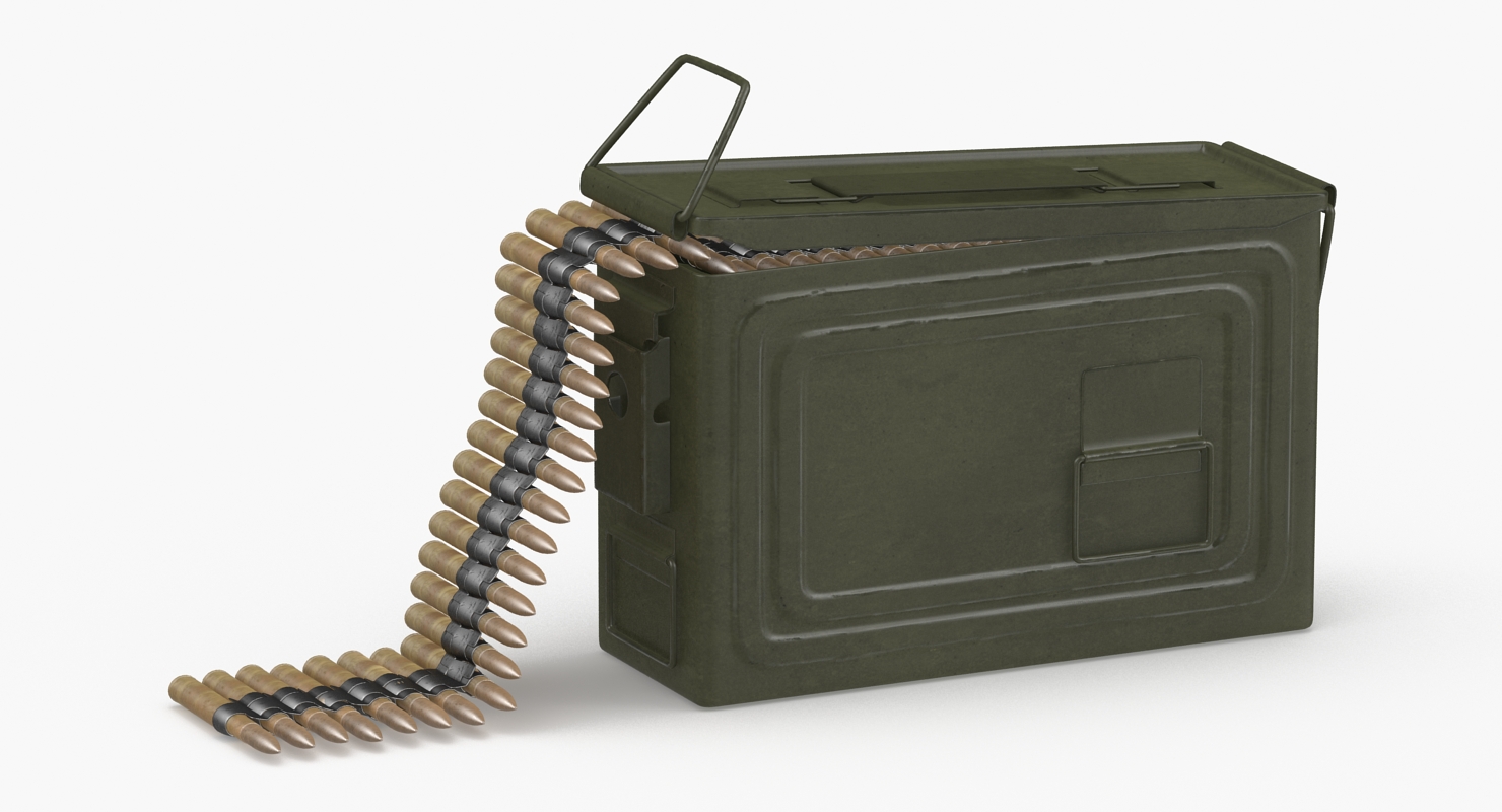 M1919 Browning 30cal Machine Gun Mounted on the Tripod 3D model