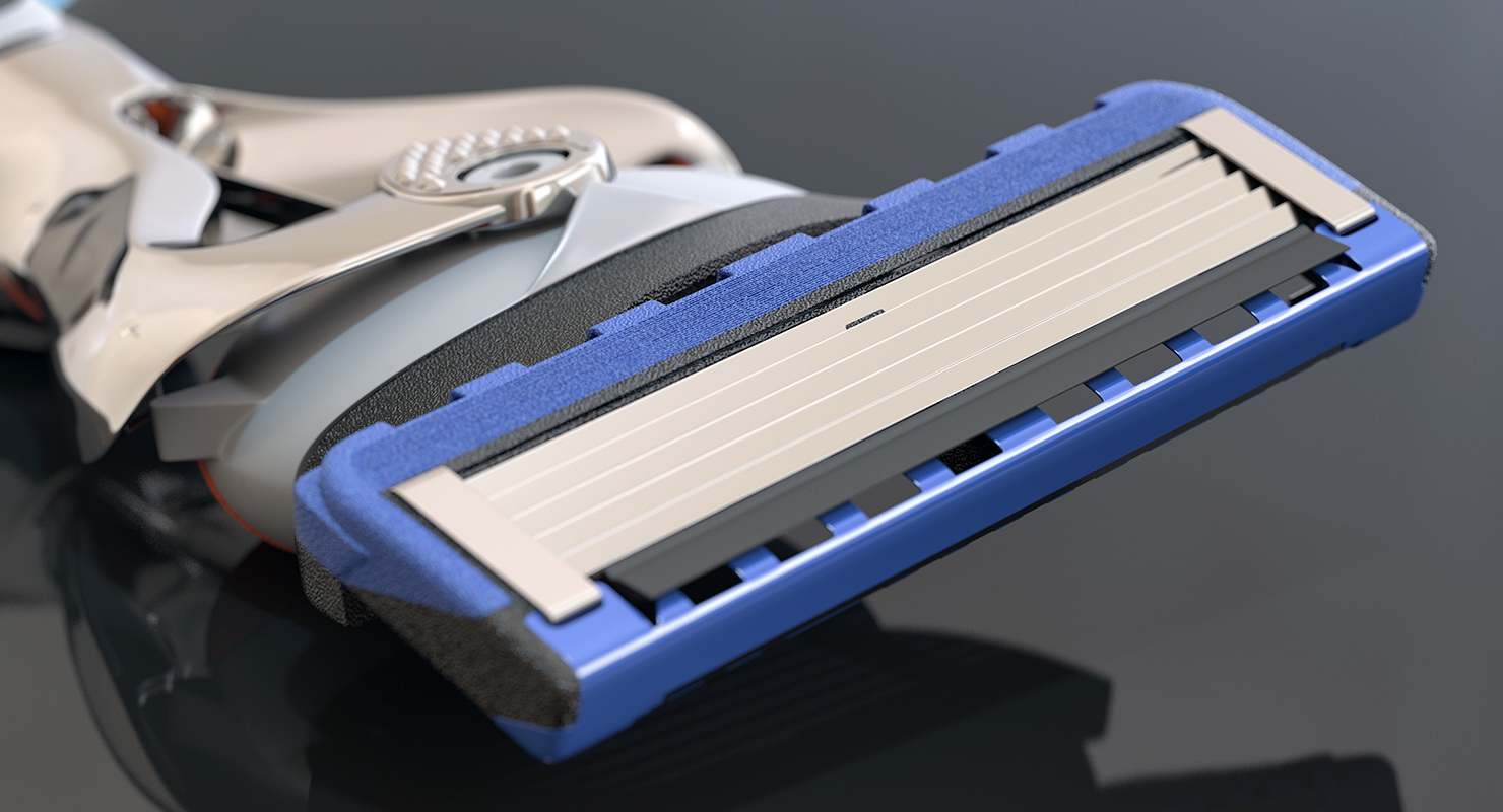 3D Gillette Fusion Mens Razor