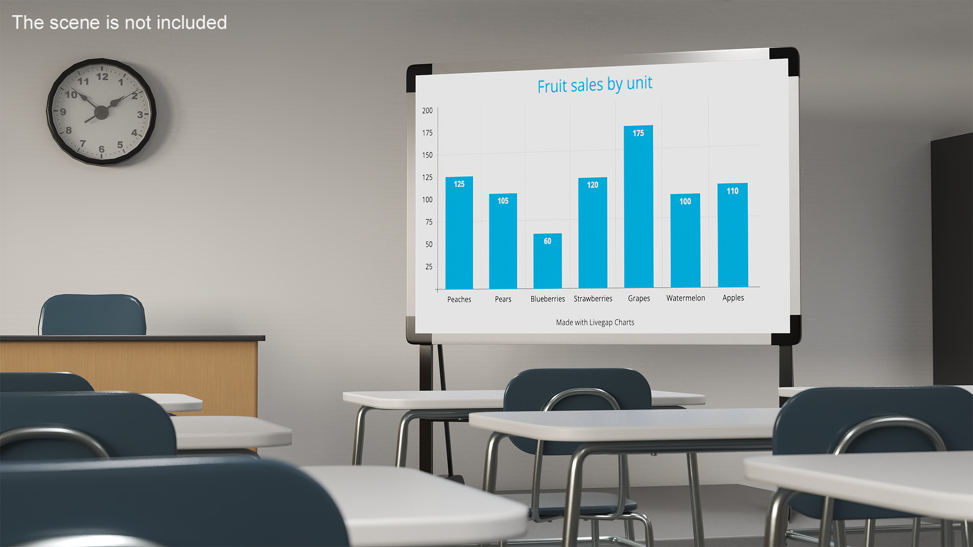 3D model Interactive Mobile Whiteboard Stand