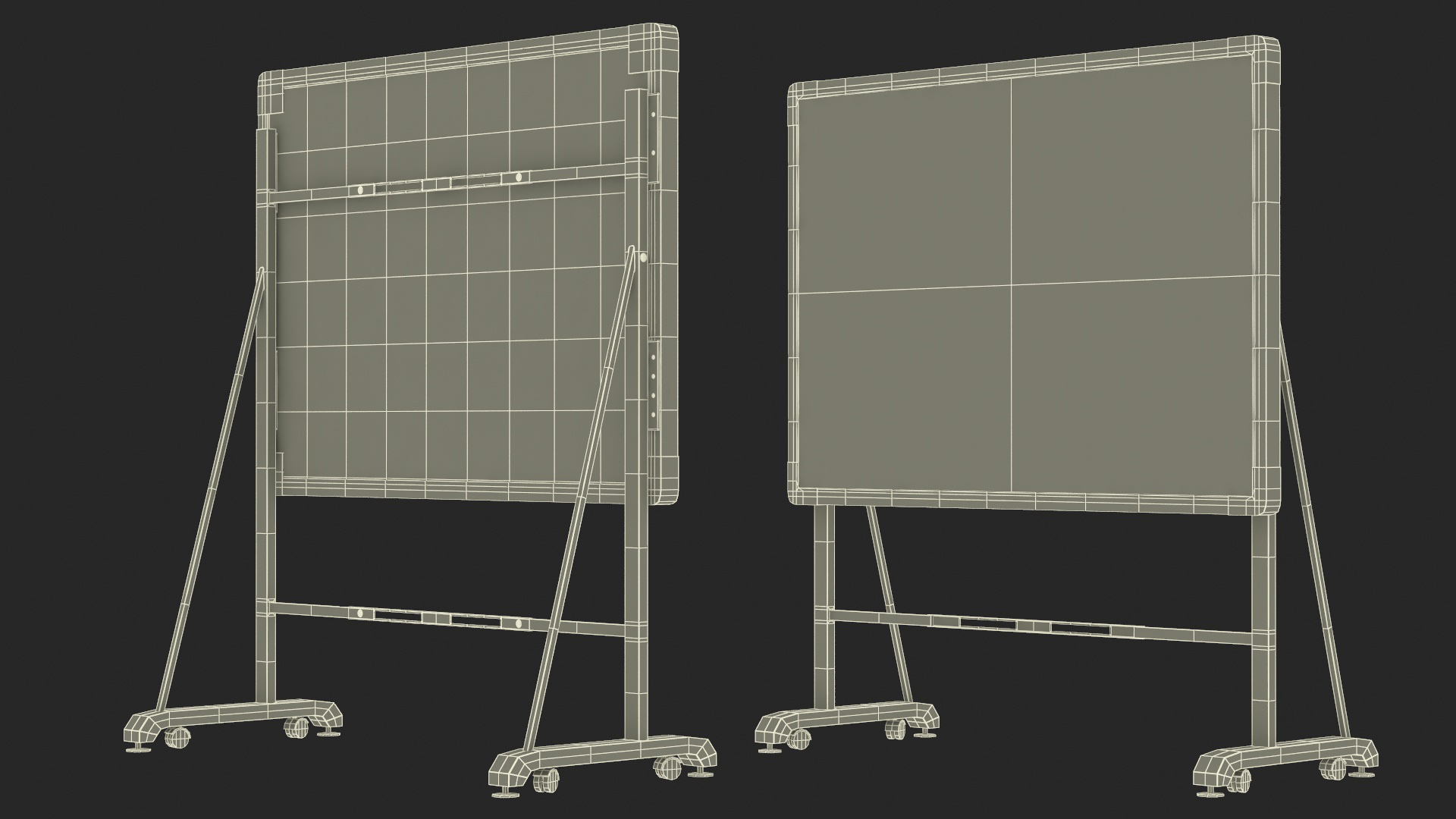 3D model Interactive Mobile Whiteboard Stand