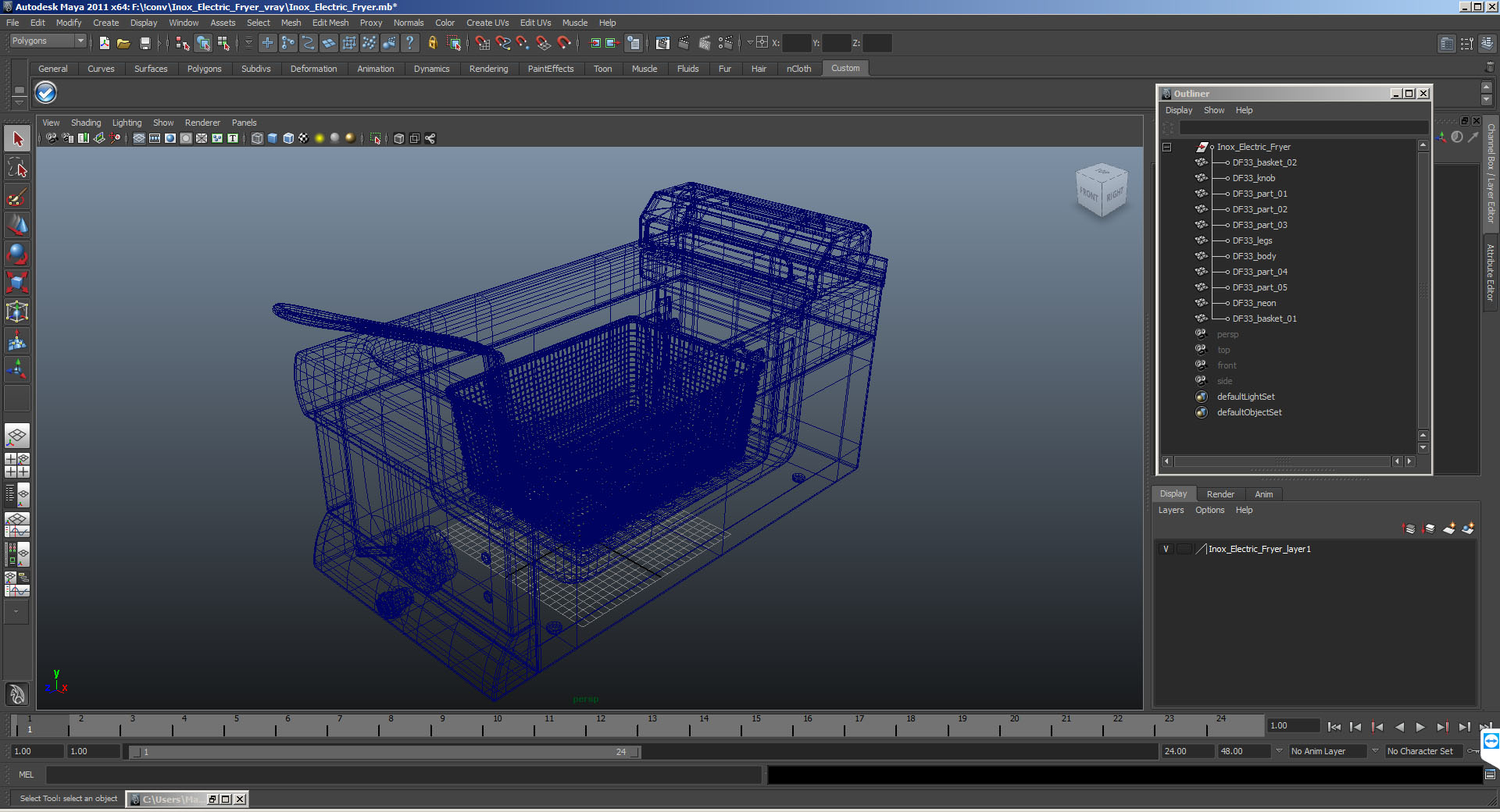 Inox Electric Fryer 3D model