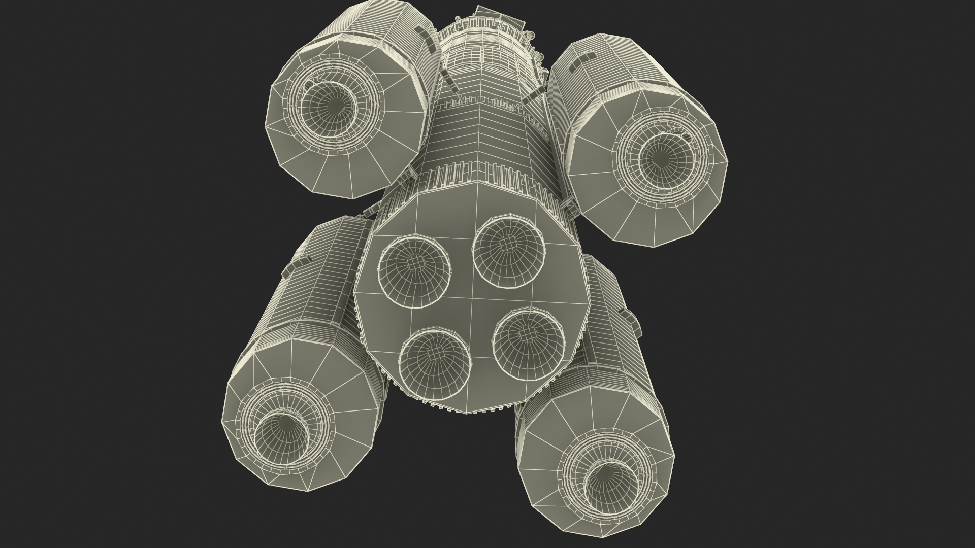 Modern Space Rocket 3D model