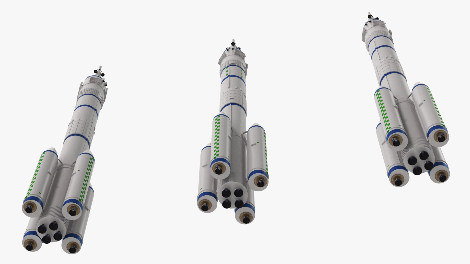 Modern Space Rocket 3D model