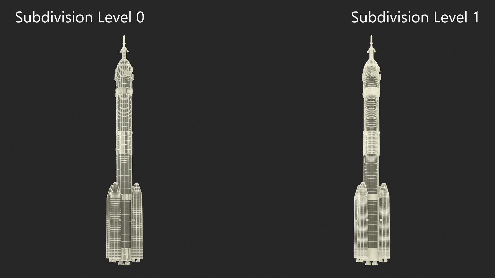 Modern Space Rocket 3D model