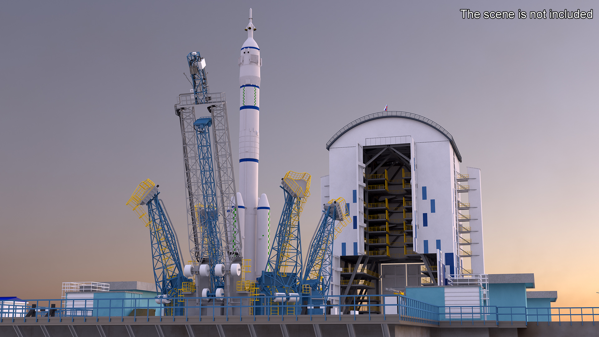 Modern Space Rocket 3D model