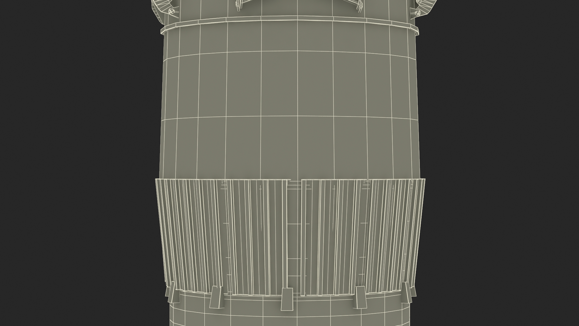 Modern Space Rocket 3D model