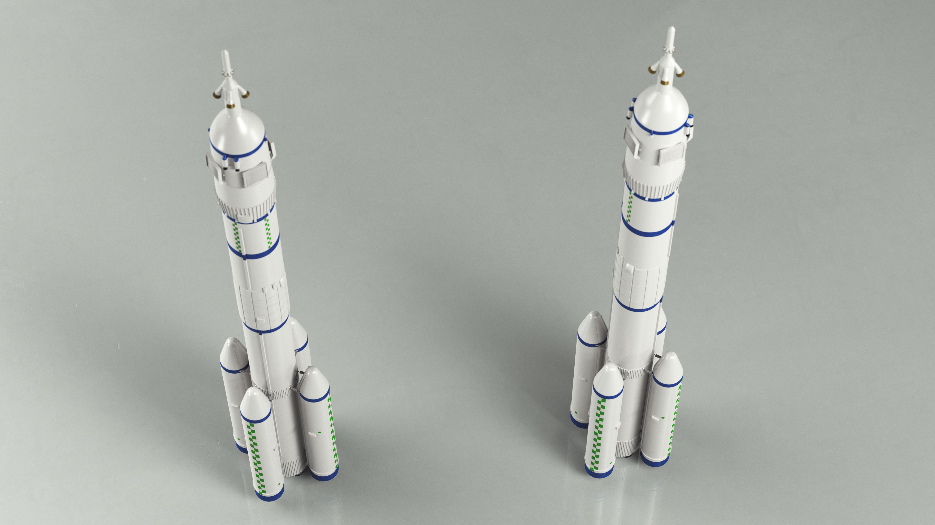 Modern Space Rocket 3D model