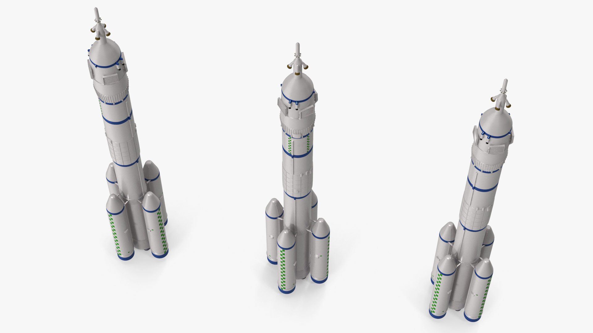 Modern Space Rocket 3D model