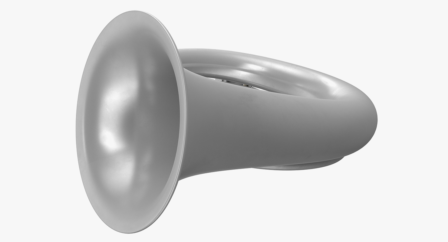 3D Silver Plated Hunting Horn