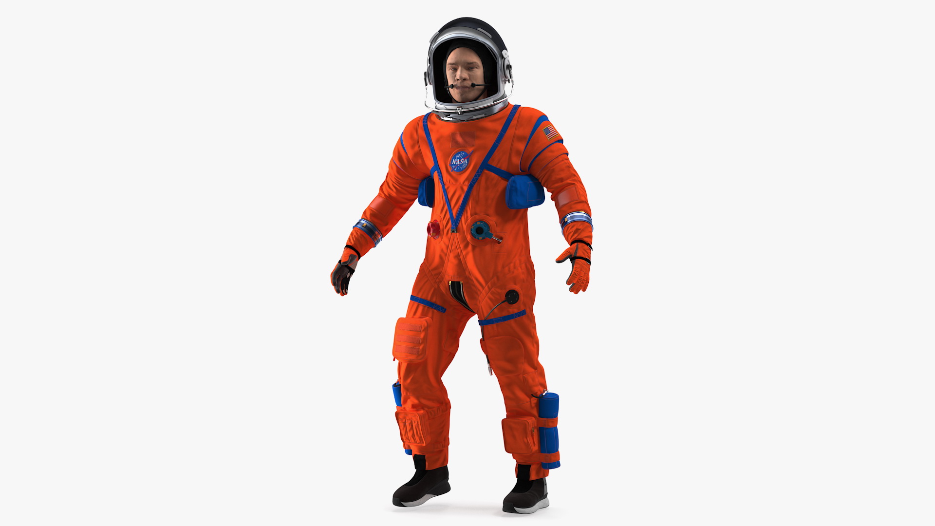 3D NASA OCSS Astronaut Spacesuit Rigged
