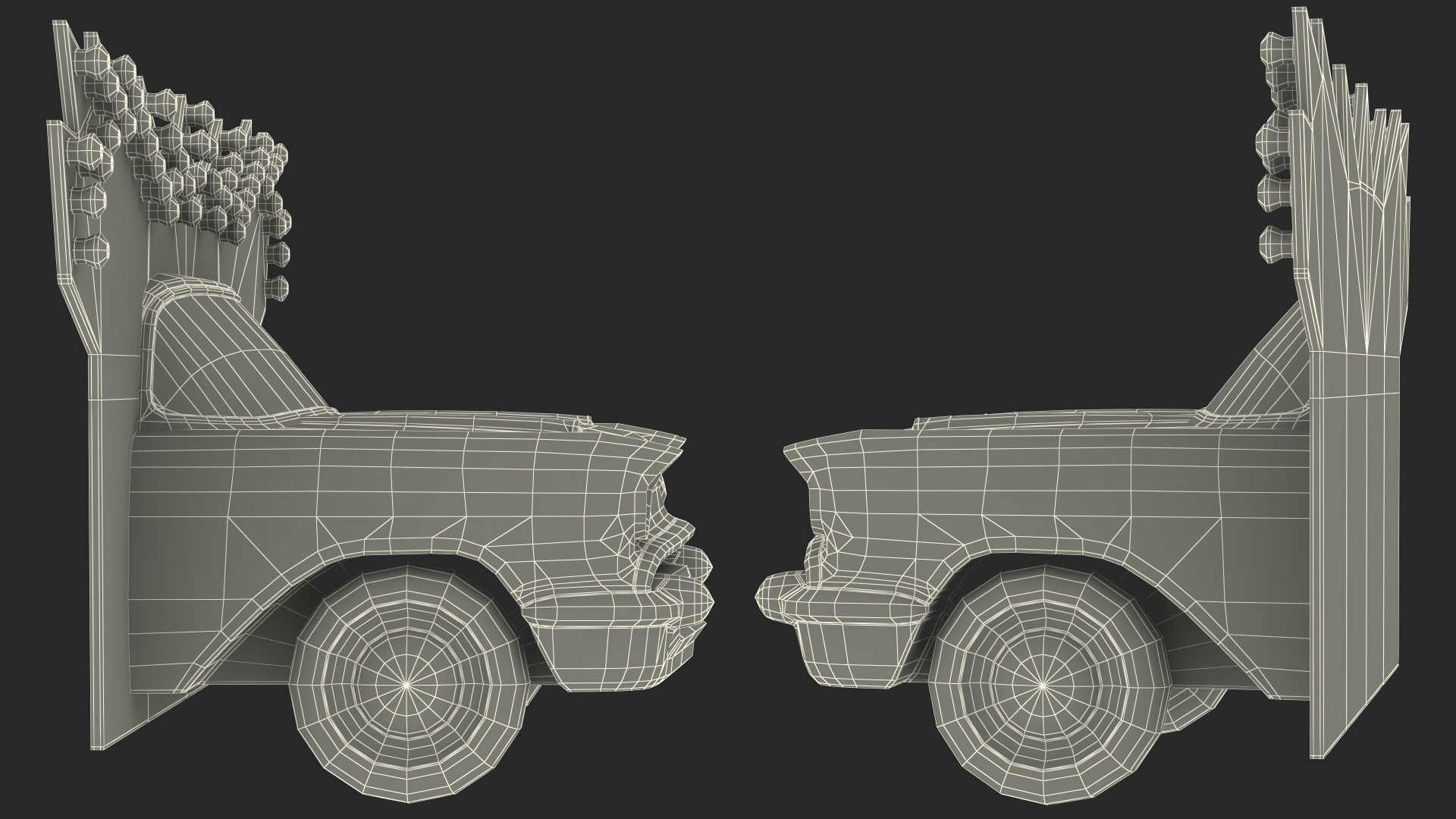 Advertising Volumetric Sign Vintage Car 3D model