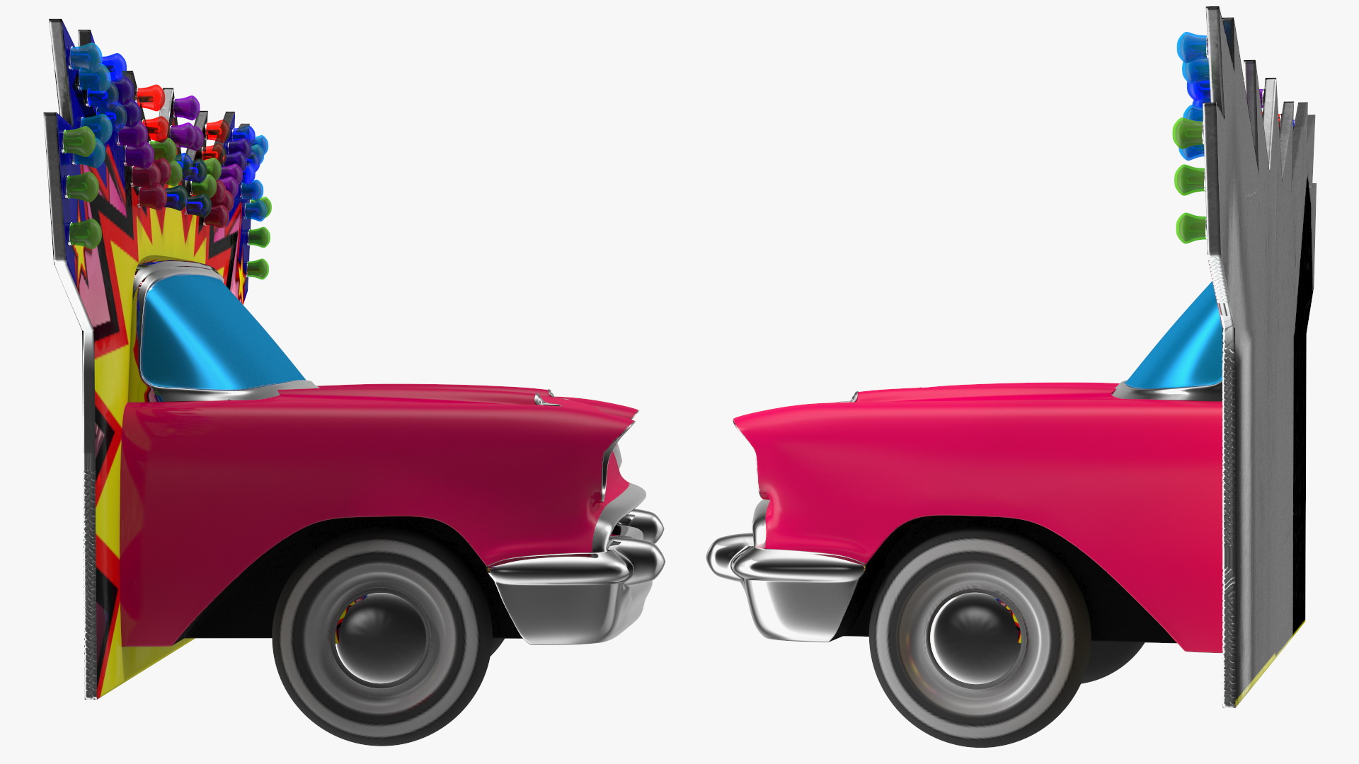 Advertising Volumetric Sign Vintage Car 3D model