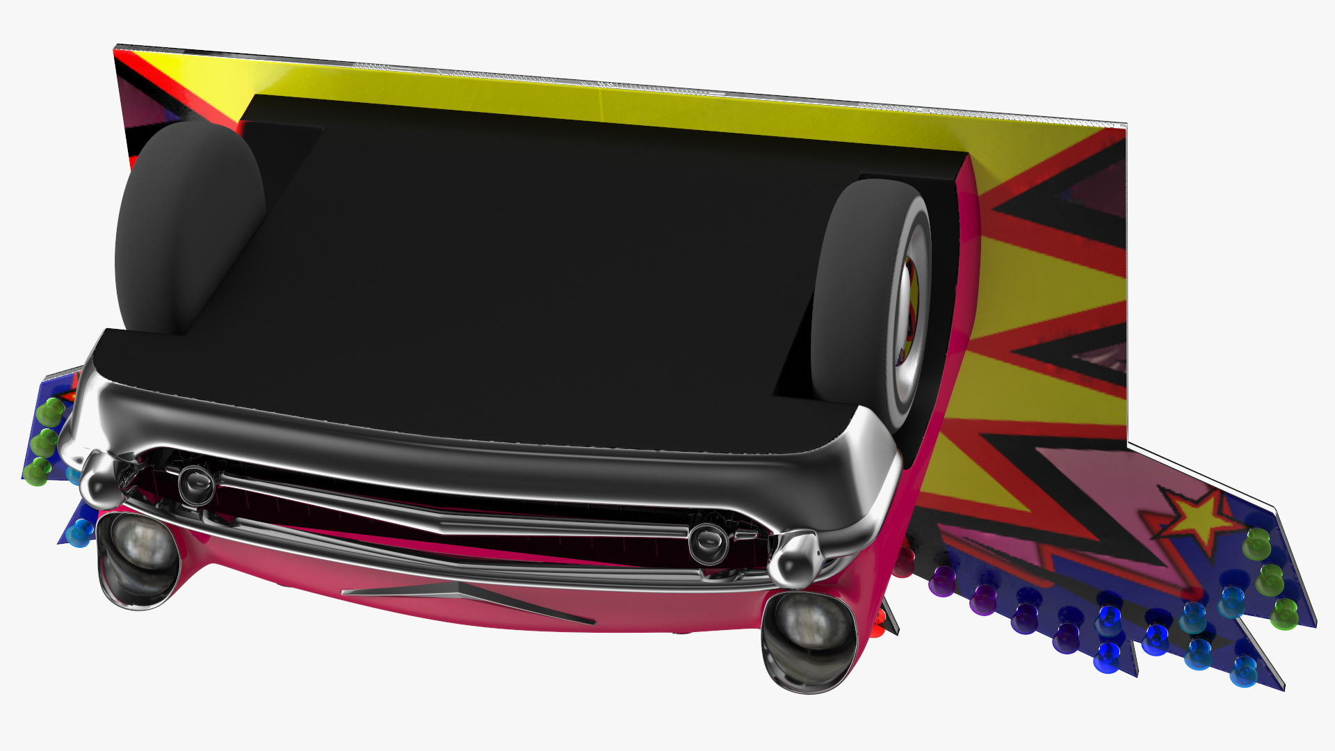 Advertising Volumetric Sign Vintage Car 3D model