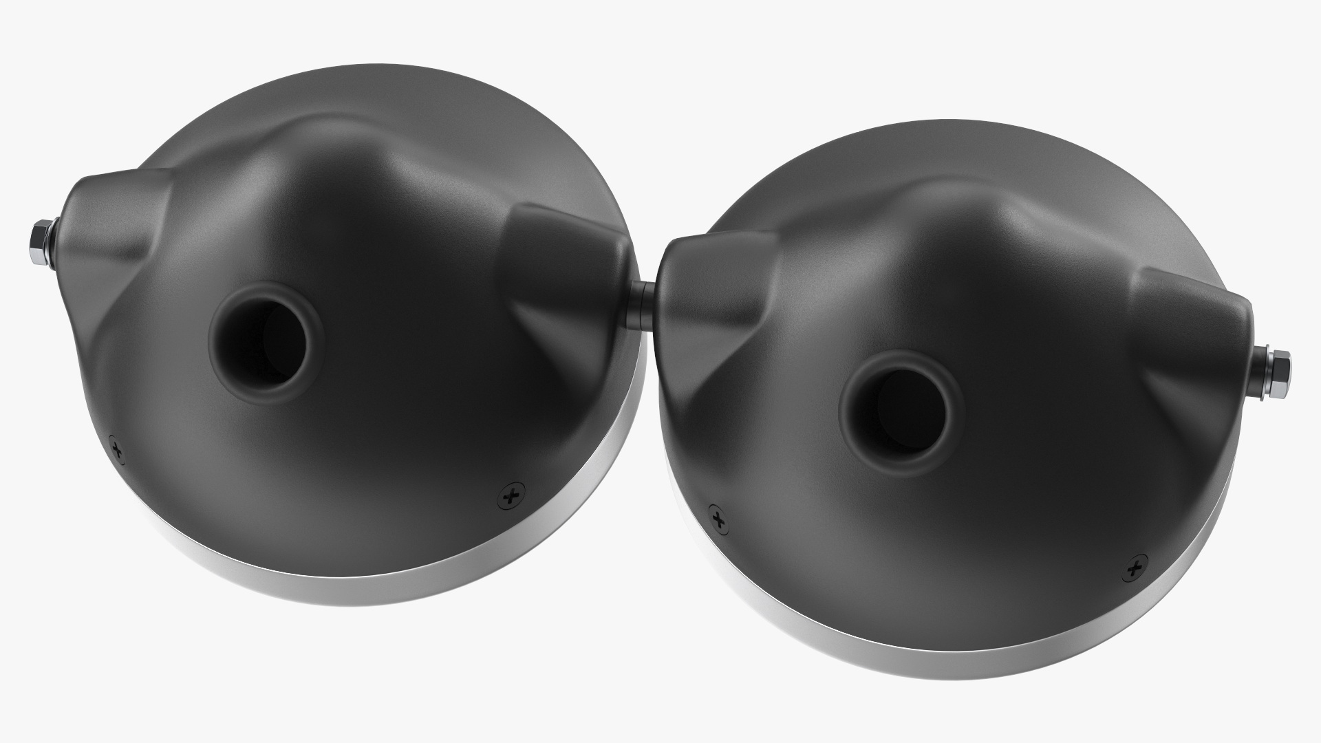 3D Motorcycle Headlight Pair White