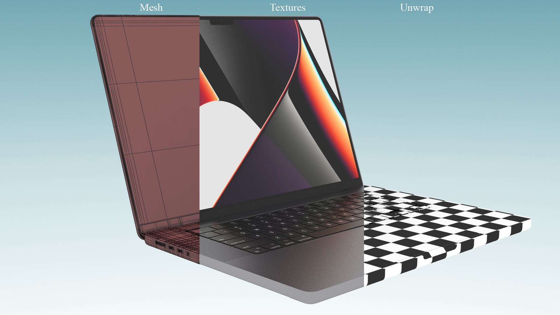 3D Apple MacBook Pro 16 inch Space Grey