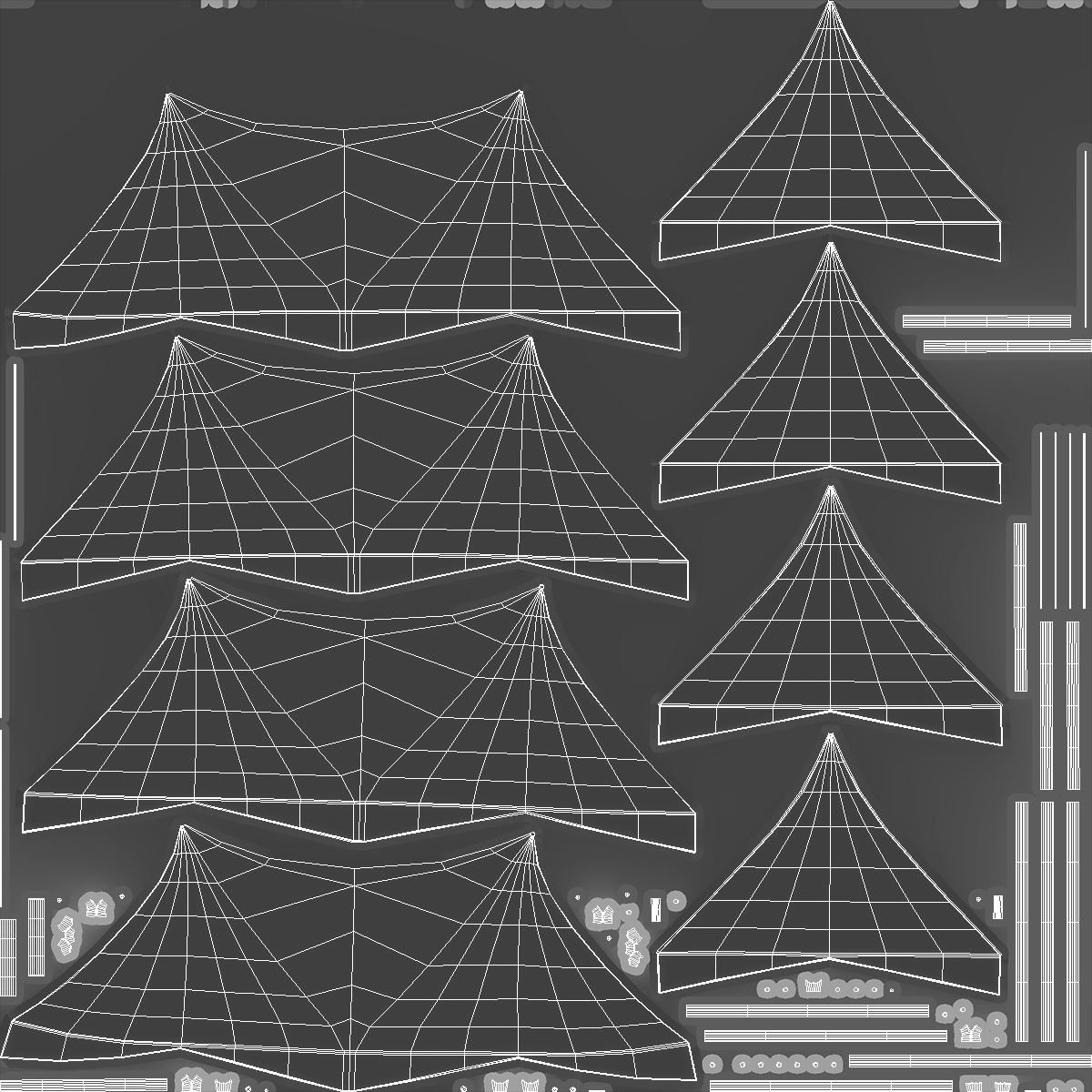 3D model Party Tent Grey