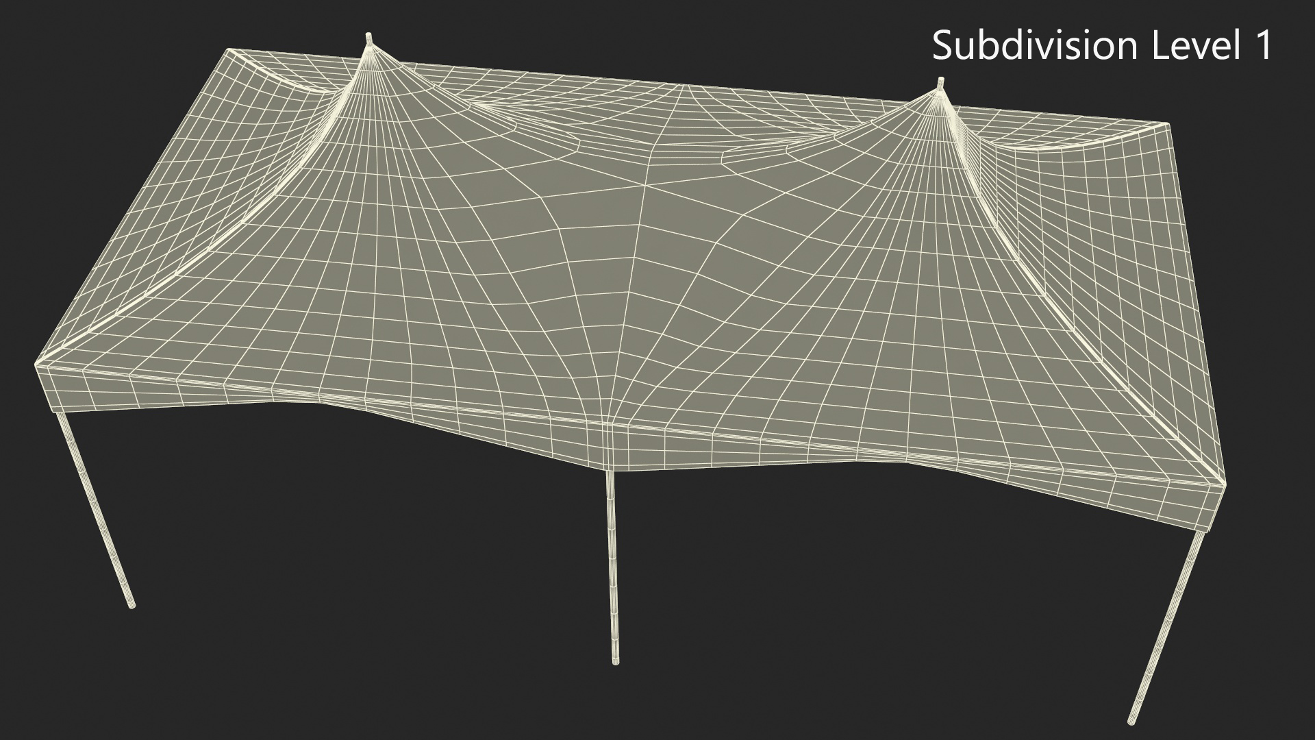 3D model Party Tent Grey