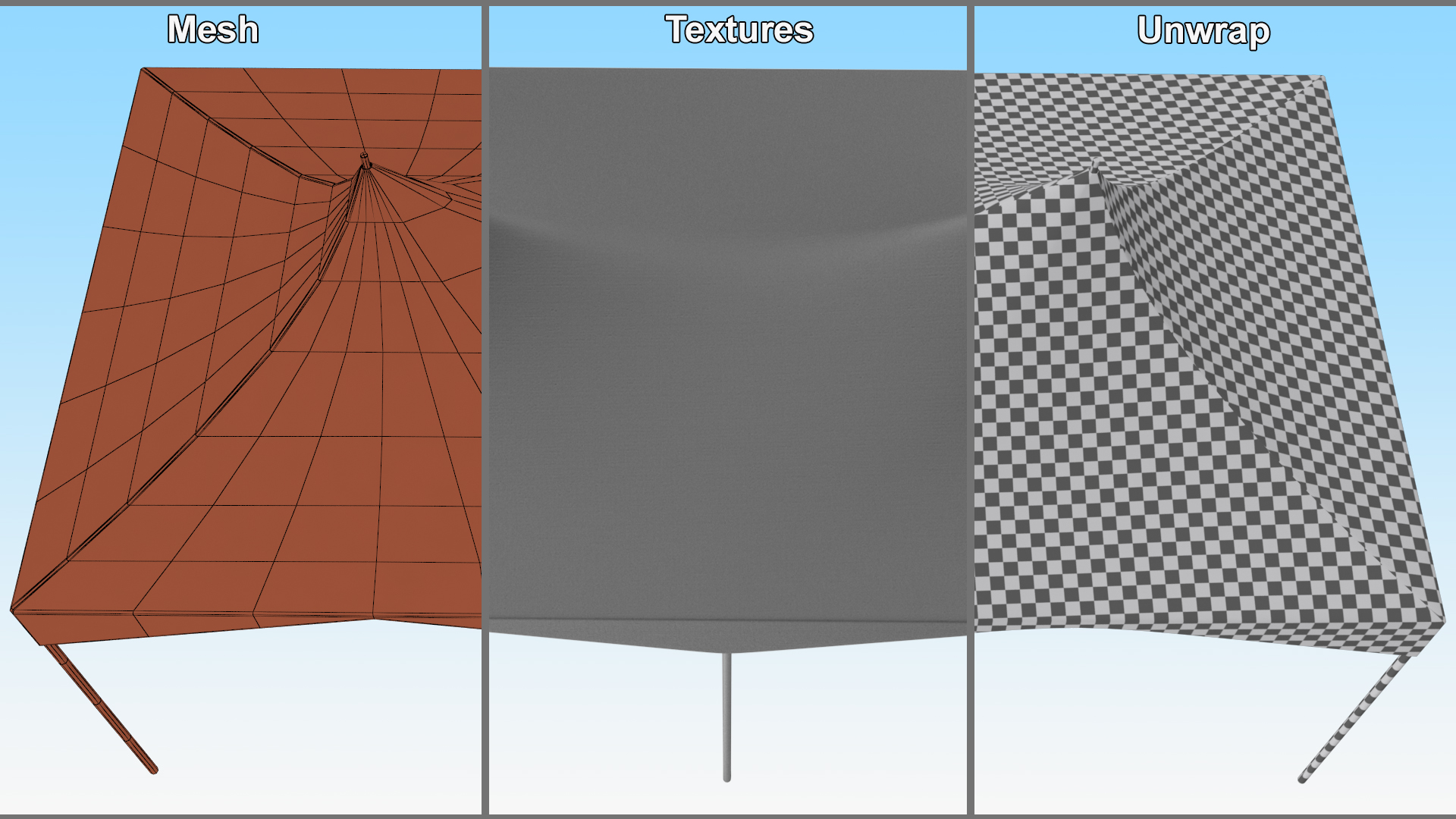 3D model Party Tent Grey