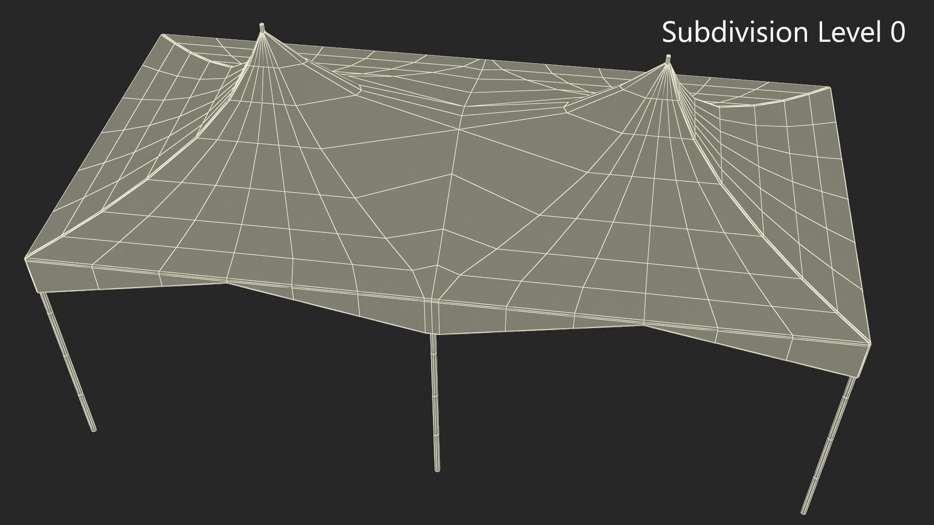 3D model Party Tent Grey