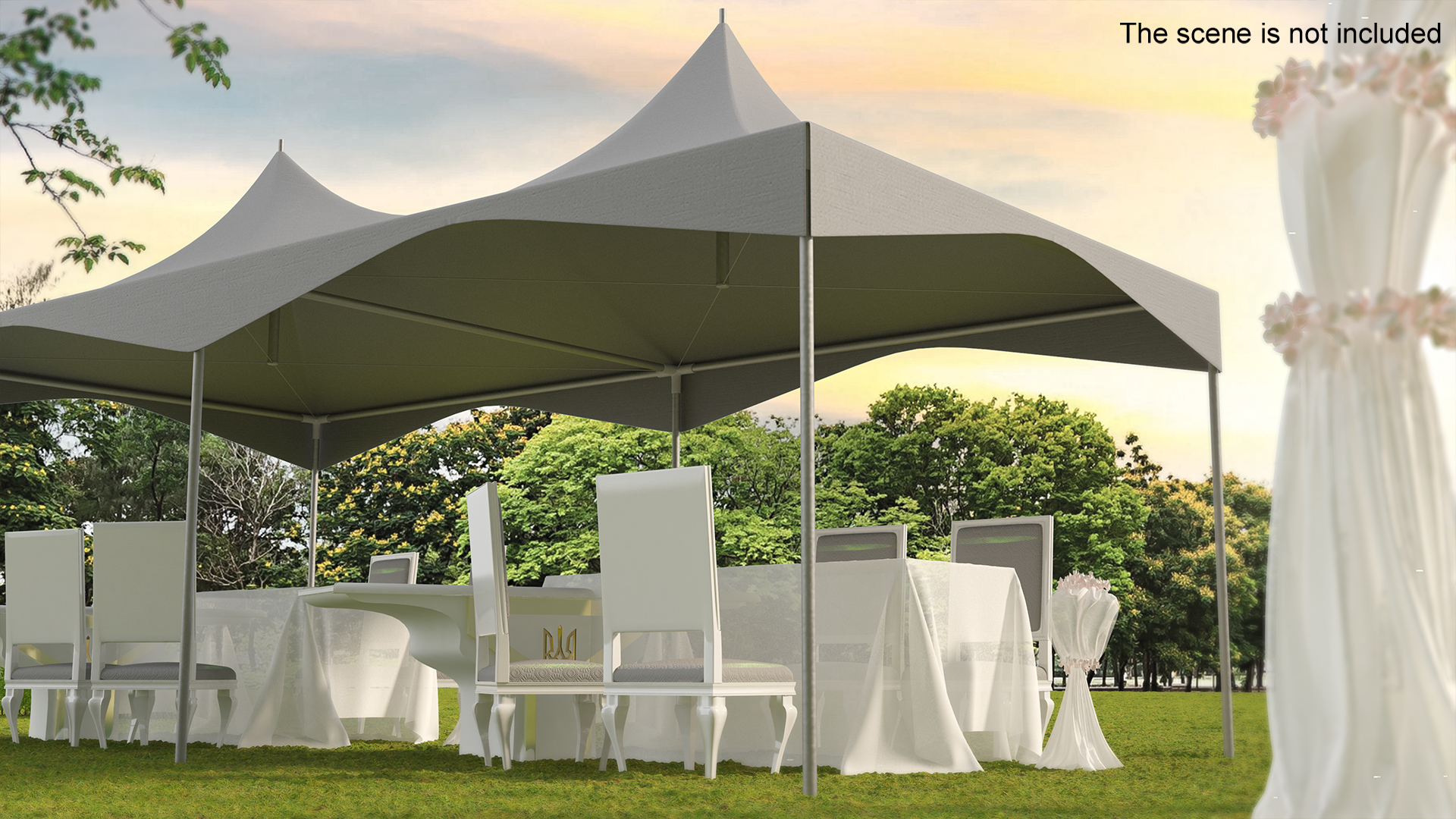 3D model Party Tent Grey