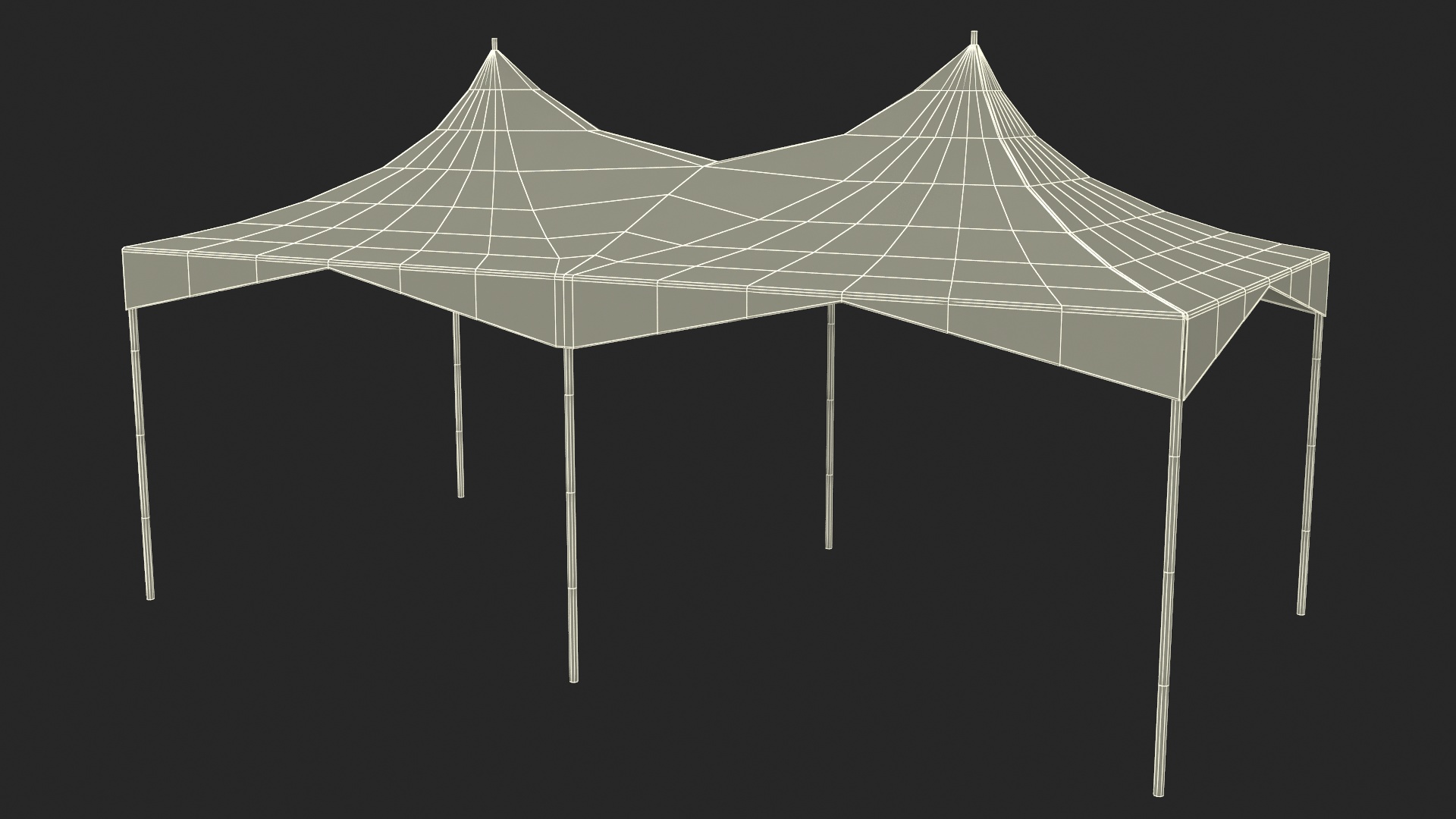 3D model Party Tent Grey