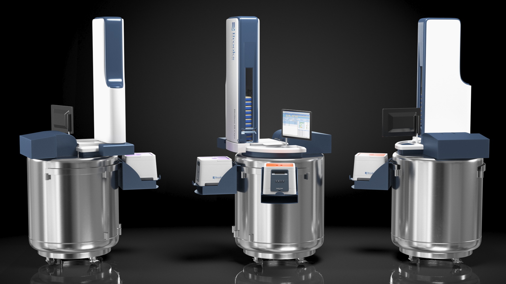 BioStore III Cryo System Automated Storage Rigged 3D model
