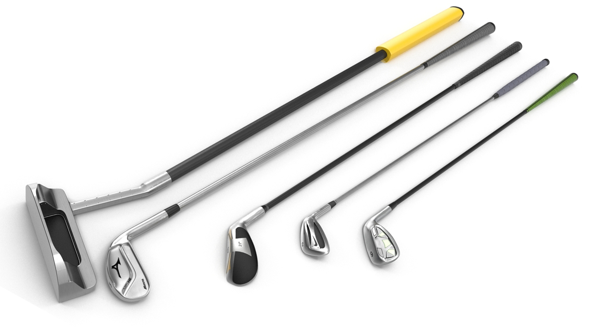 Golf Club Set with Nike Bag 3D