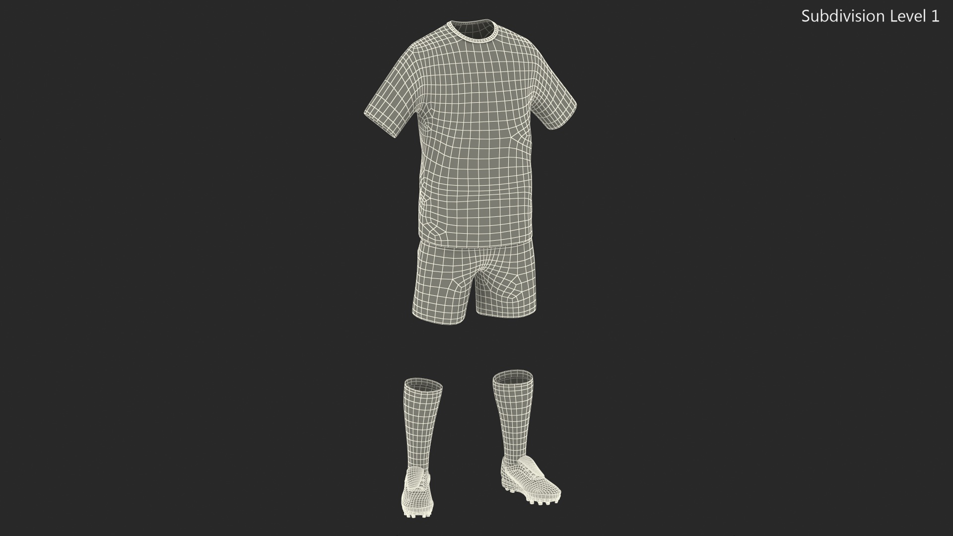 3D model Soccer Uniform Black Your Team