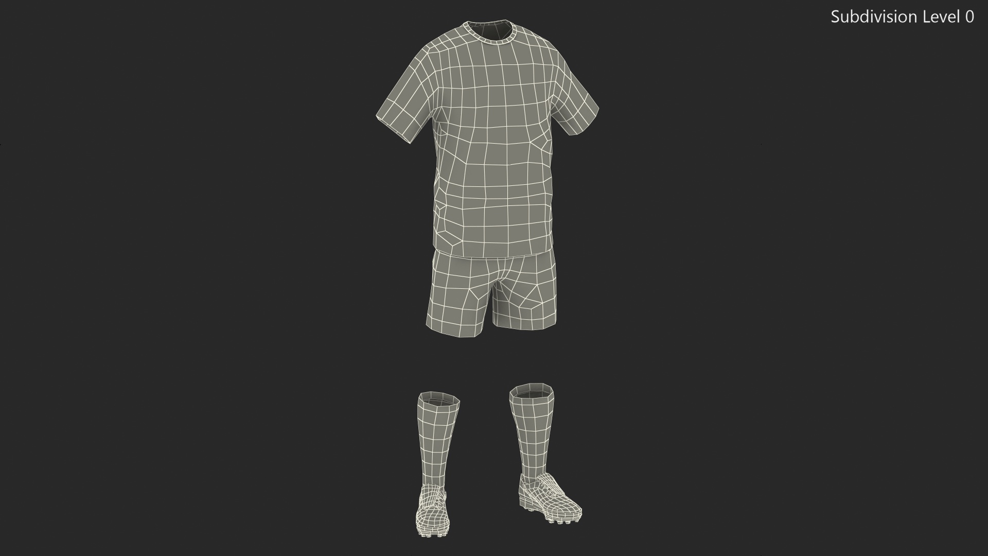 3D model Soccer Uniform Black Your Team