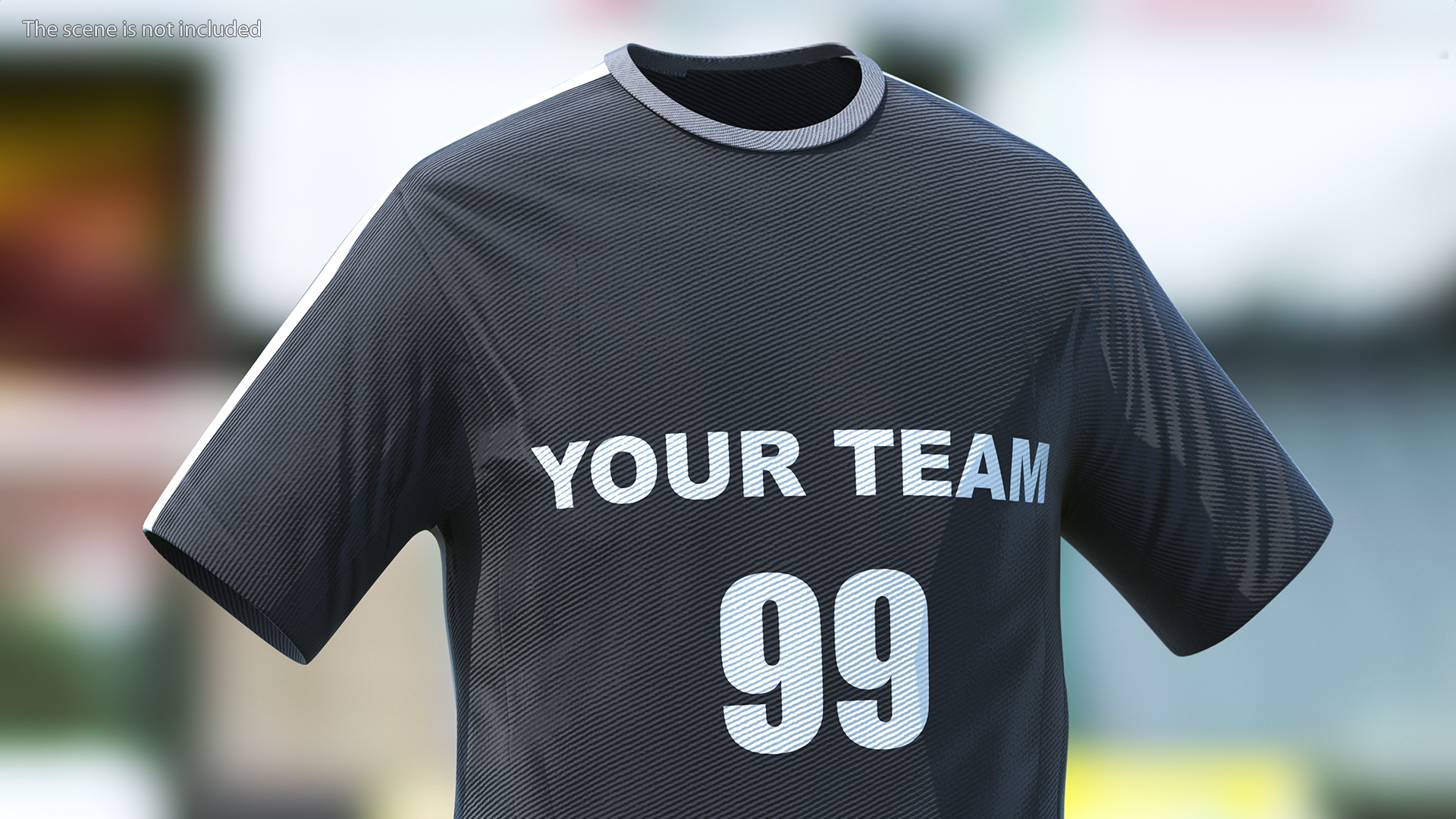 3D model Soccer Uniform Black Your Team