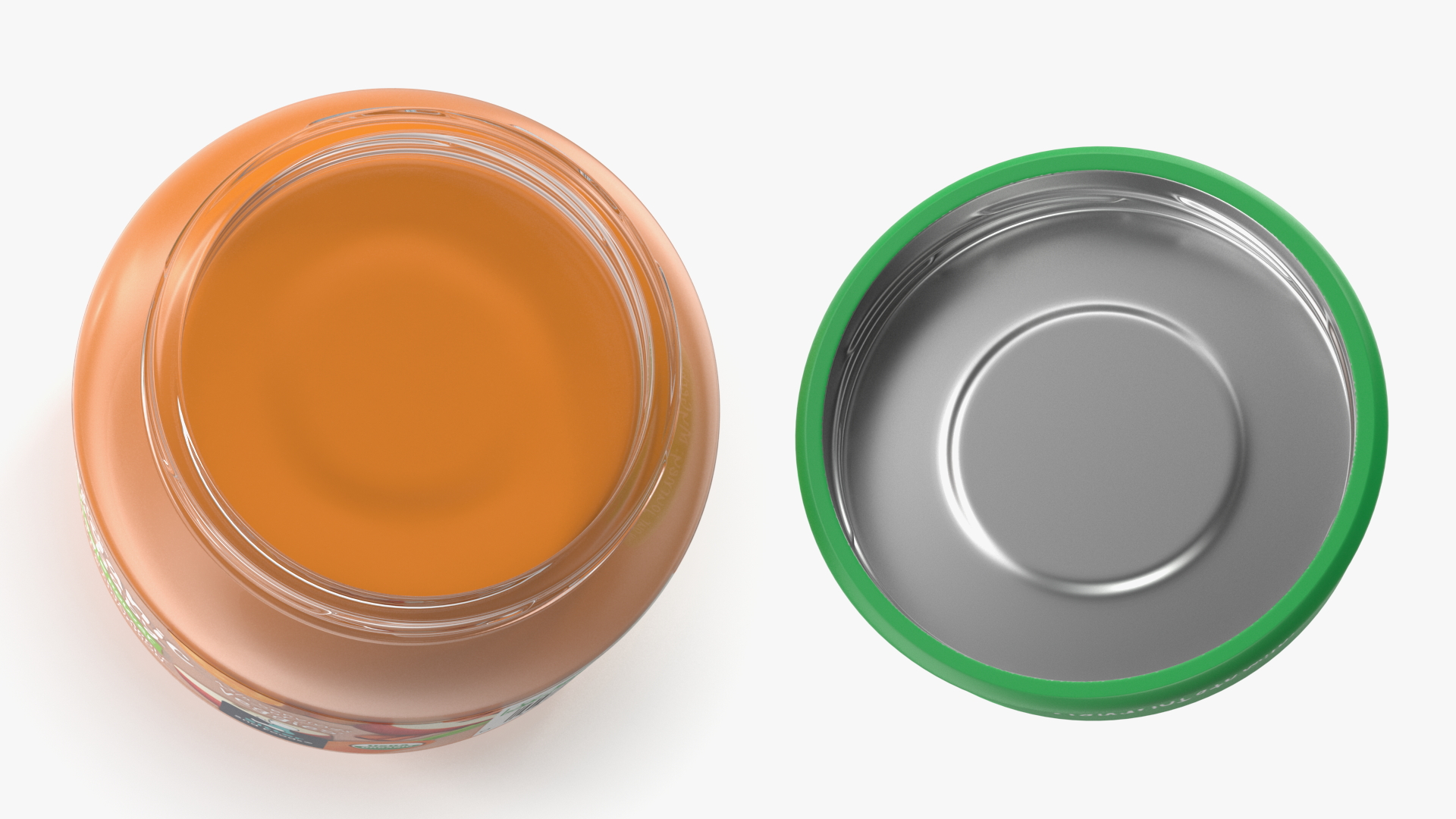 Carrot Baby Food Jar Gerber 113g 3D