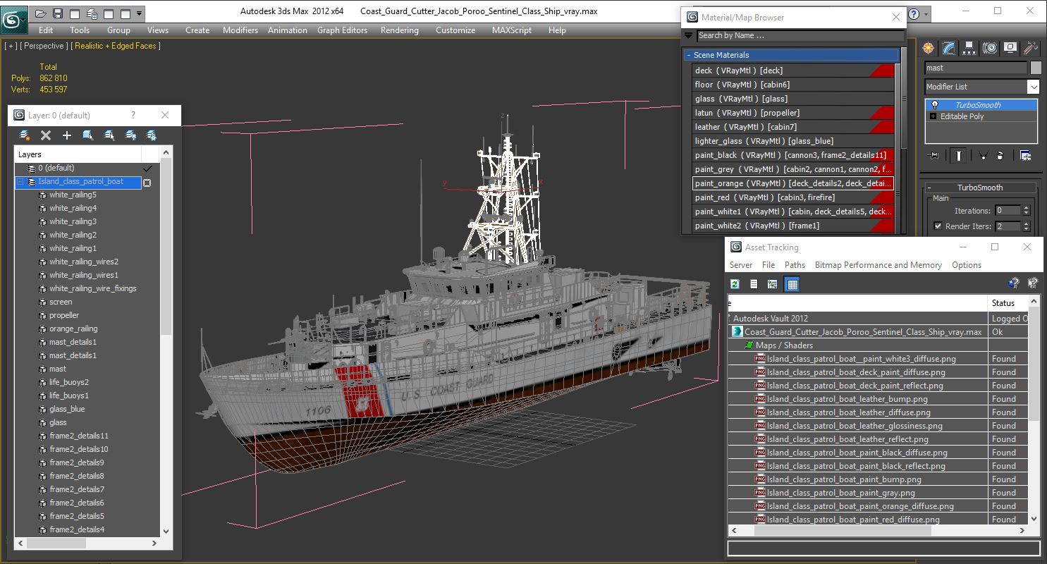 3D model Coast Guard Cutter Jacob Poroo Sentinel Class Ship
