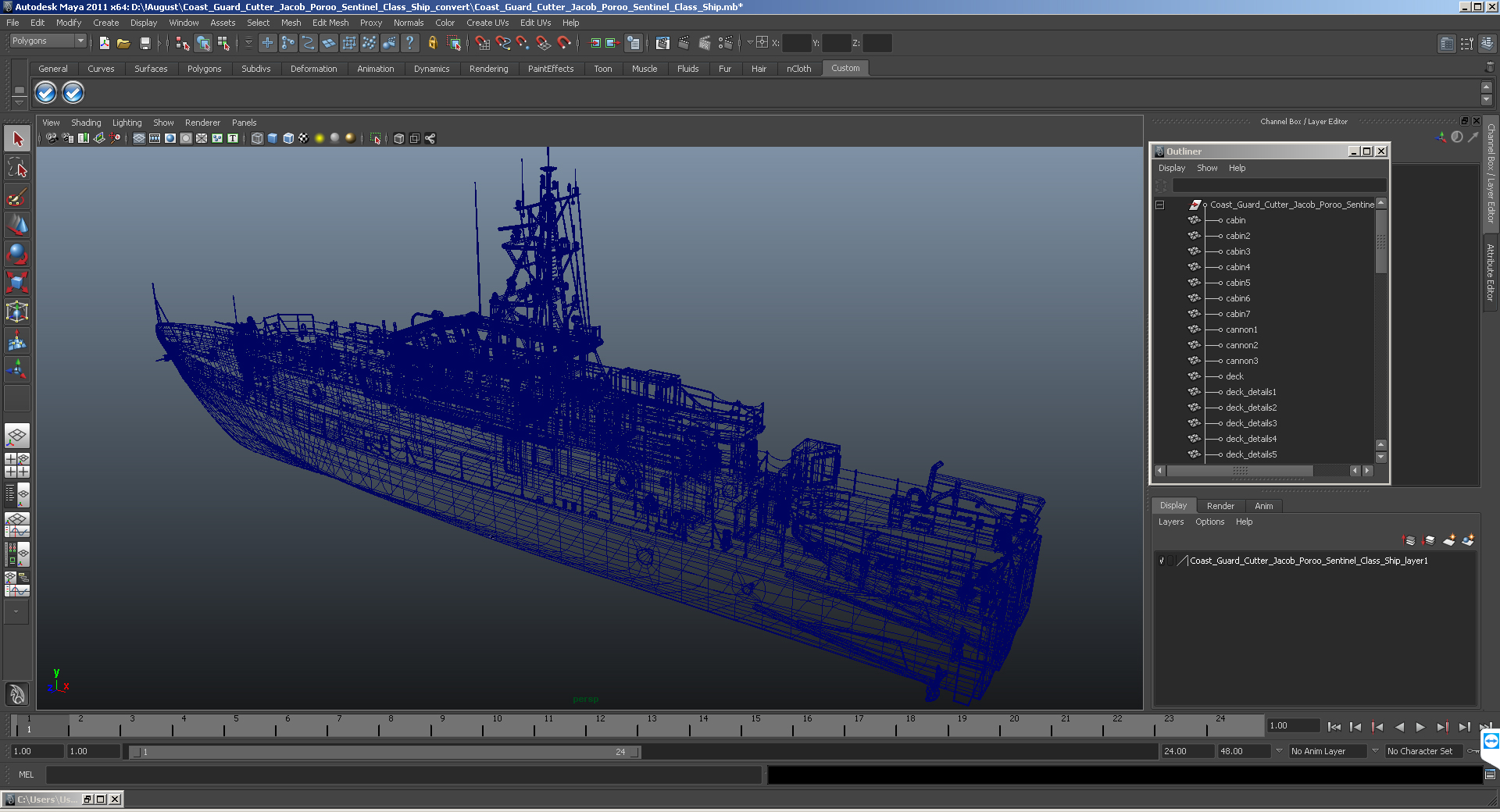 3D model Coast Guard Cutter Jacob Poroo Sentinel Class Ship