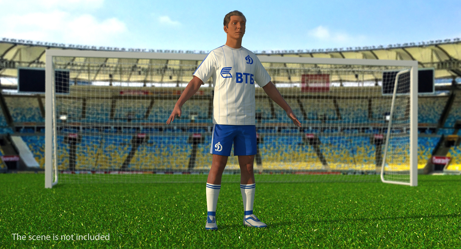 Soccer or Football Player Dynamo Rigged 3D model