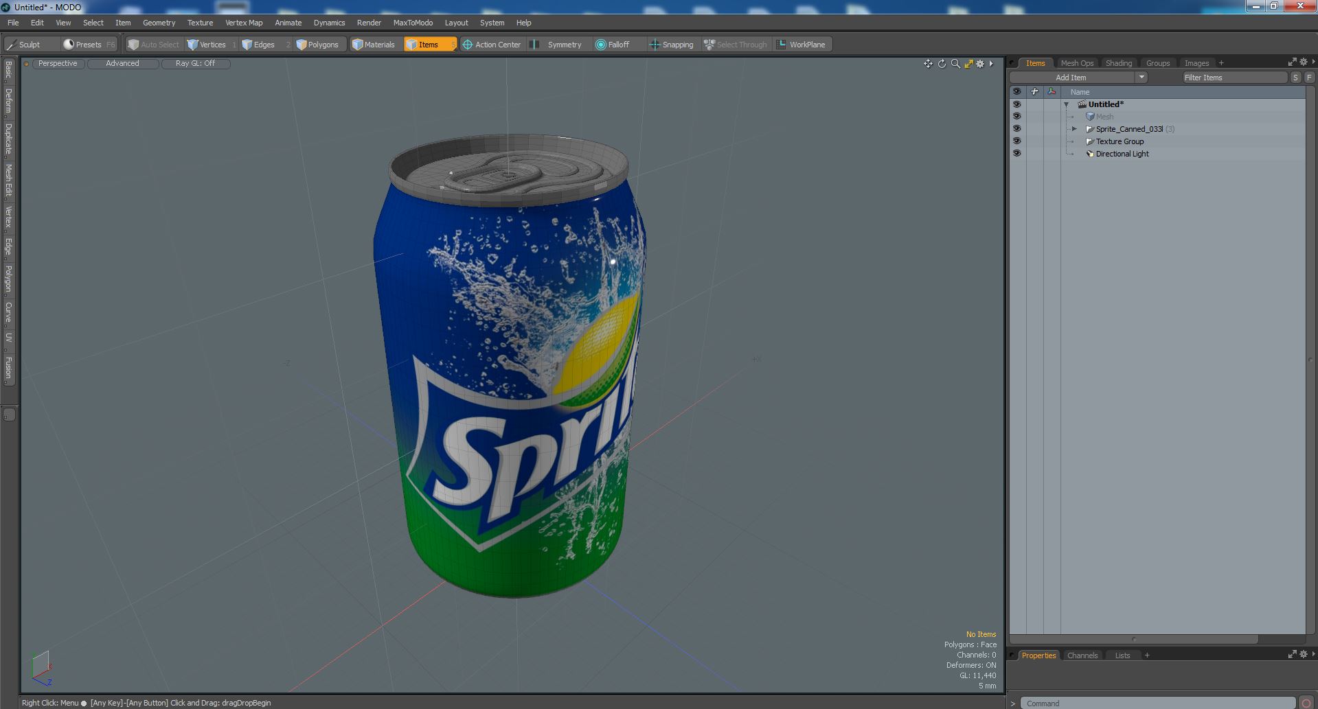 3D Sprite Canned 033l model