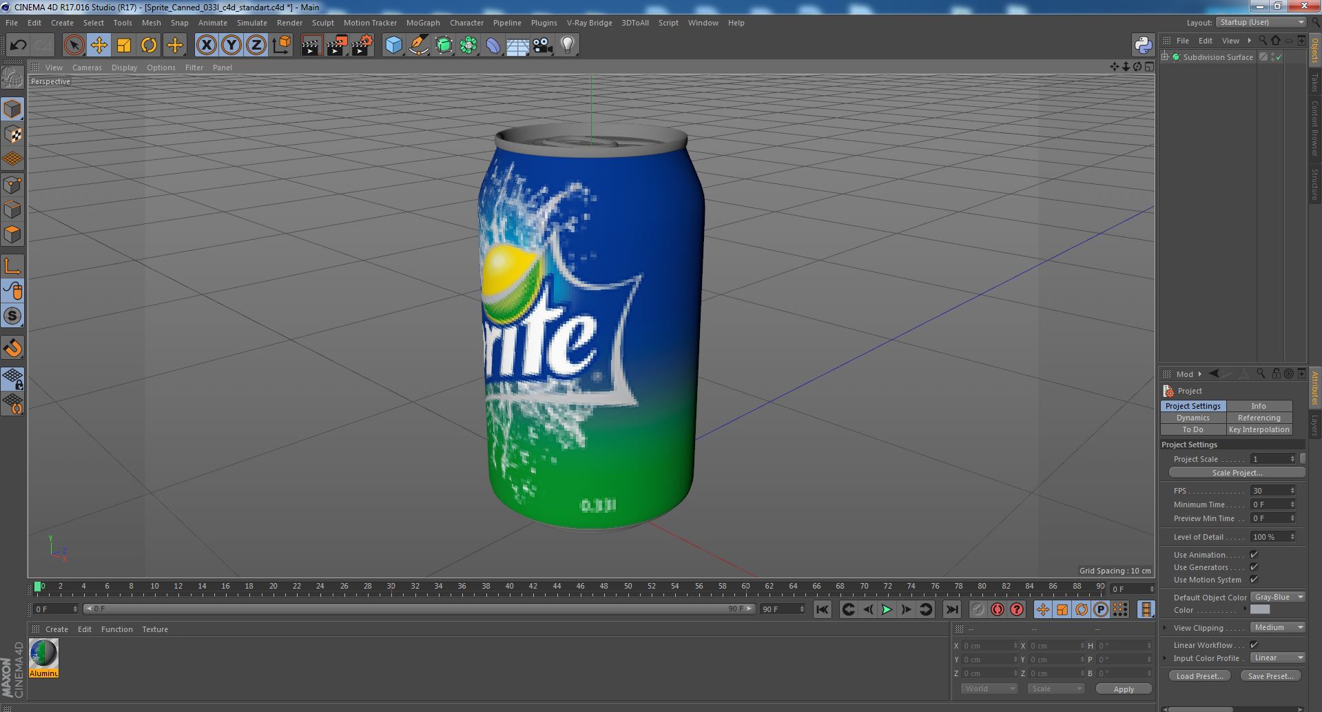 3D Sprite Canned 033l model