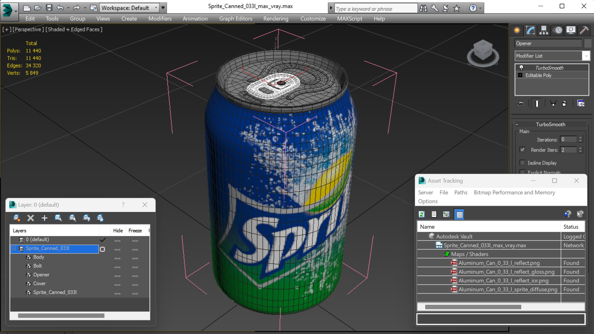 3D Sprite Canned 033l model