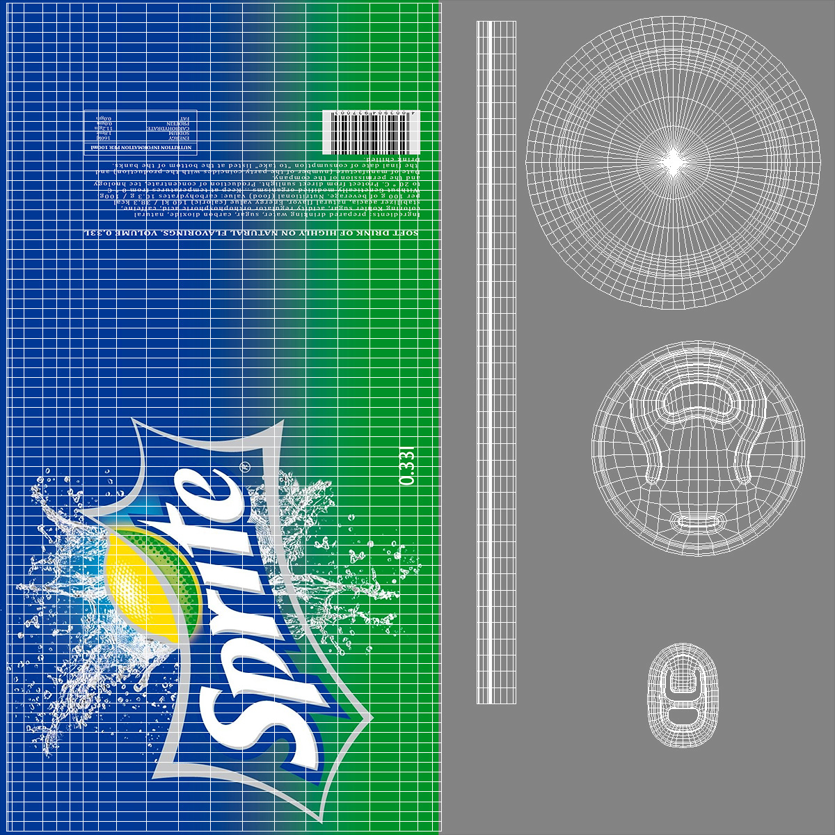 3D Sprite Canned 033l model