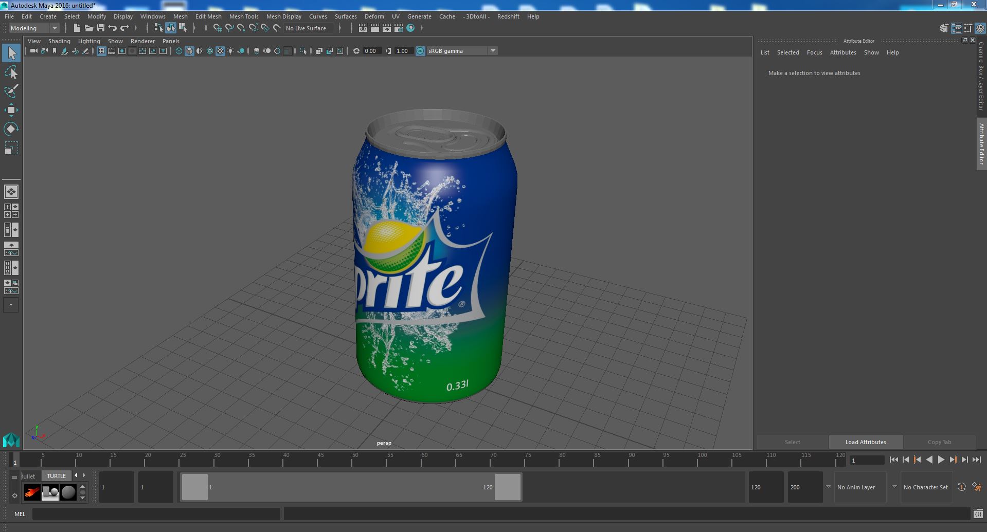 3D Sprite Canned 033l model