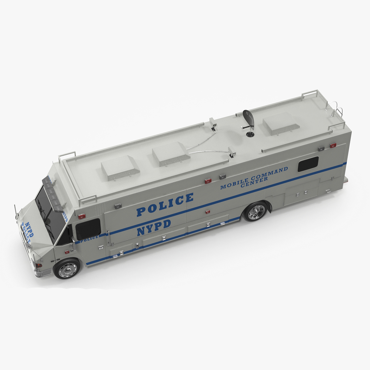 3D NYPD ASPCA Mobile Command Center Rigged for Cinema 4D model