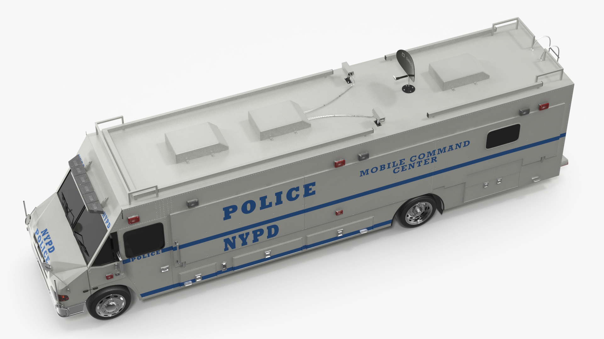 3D NYPD ASPCA Mobile Command Center Rigged for Cinema 4D model